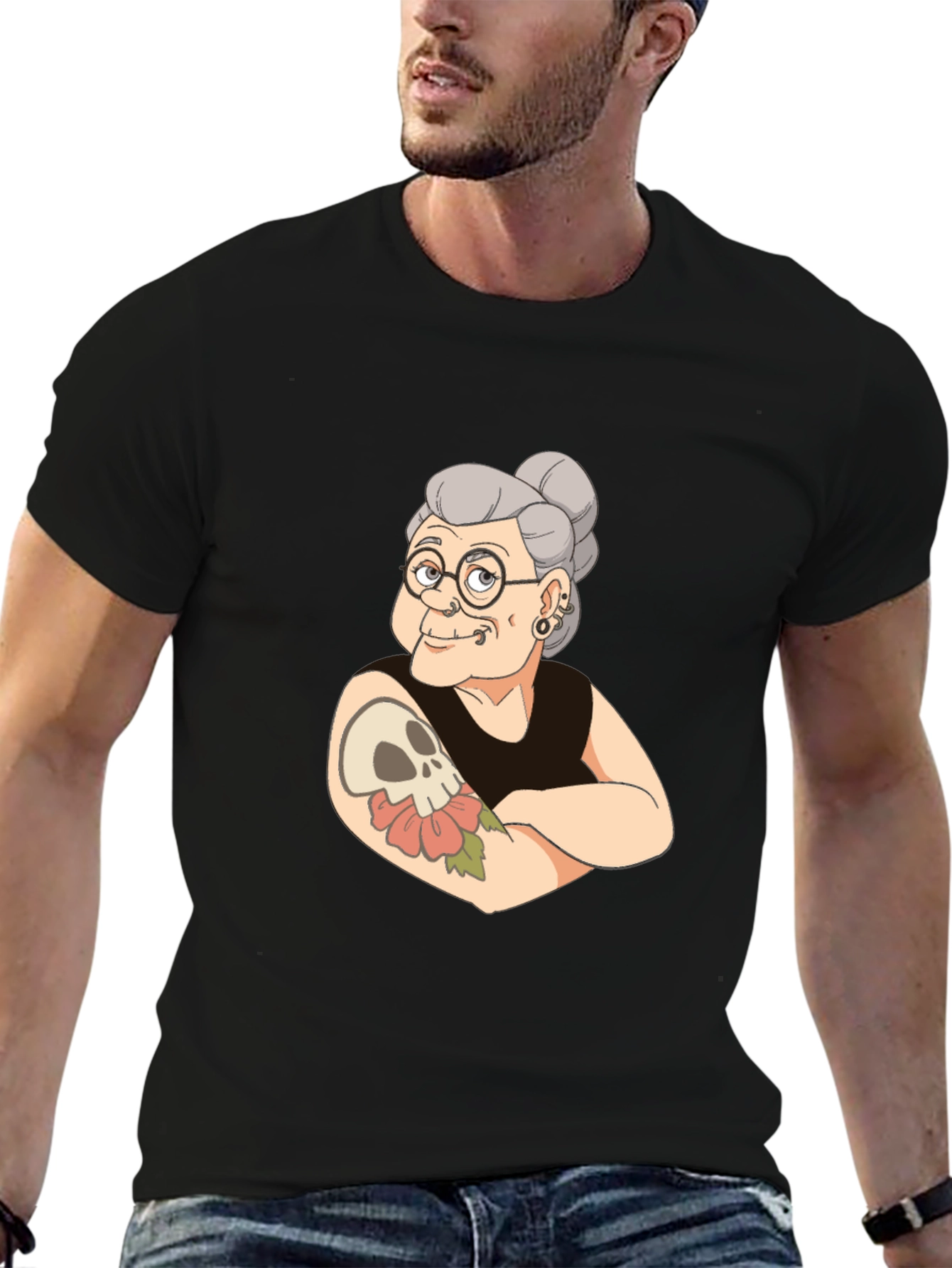 Tattooed Grandma Graphic Tee - Cool & Edgy!