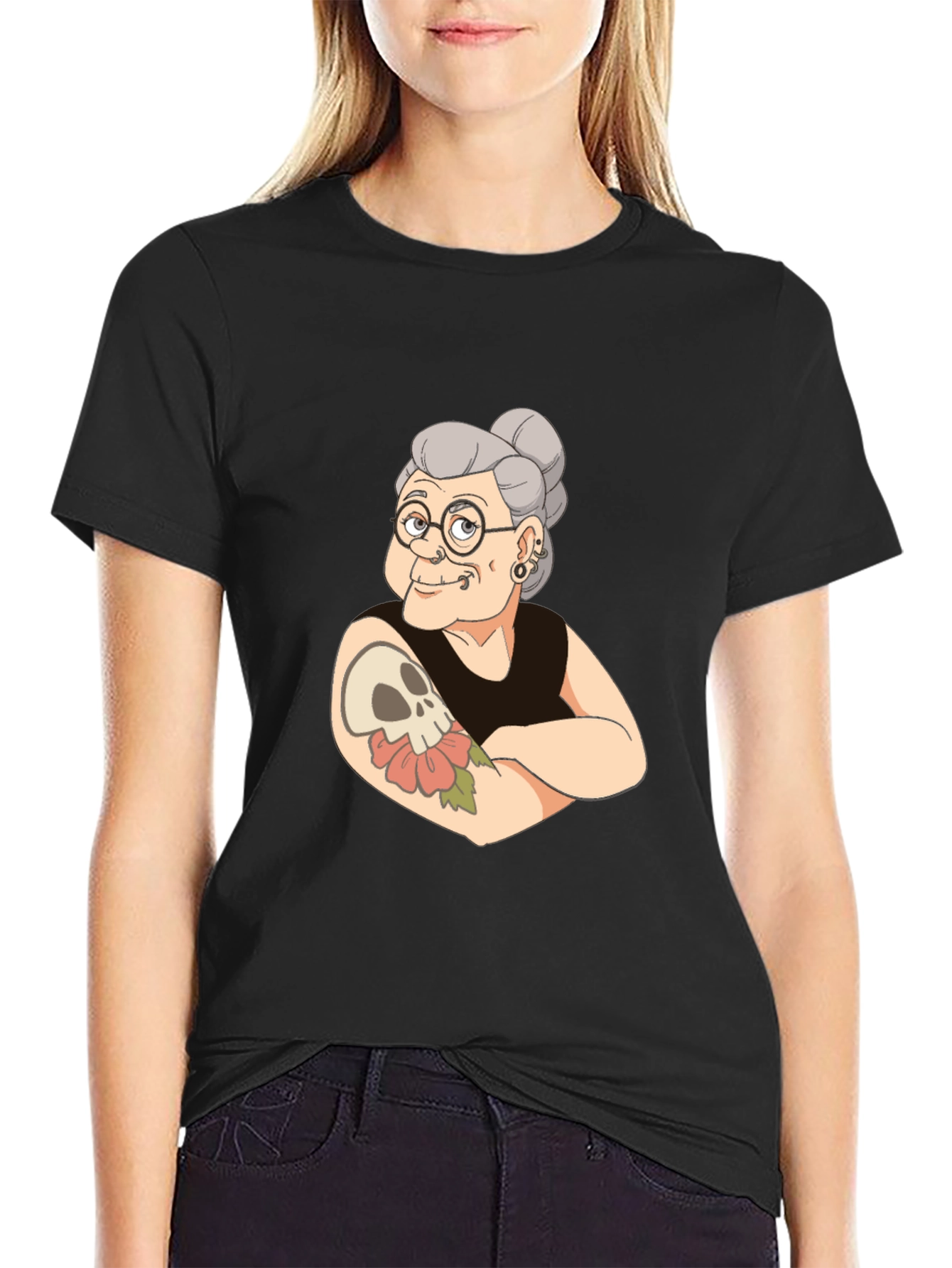Tattooed Grandma Graphic Tee - Cool & Edgy!