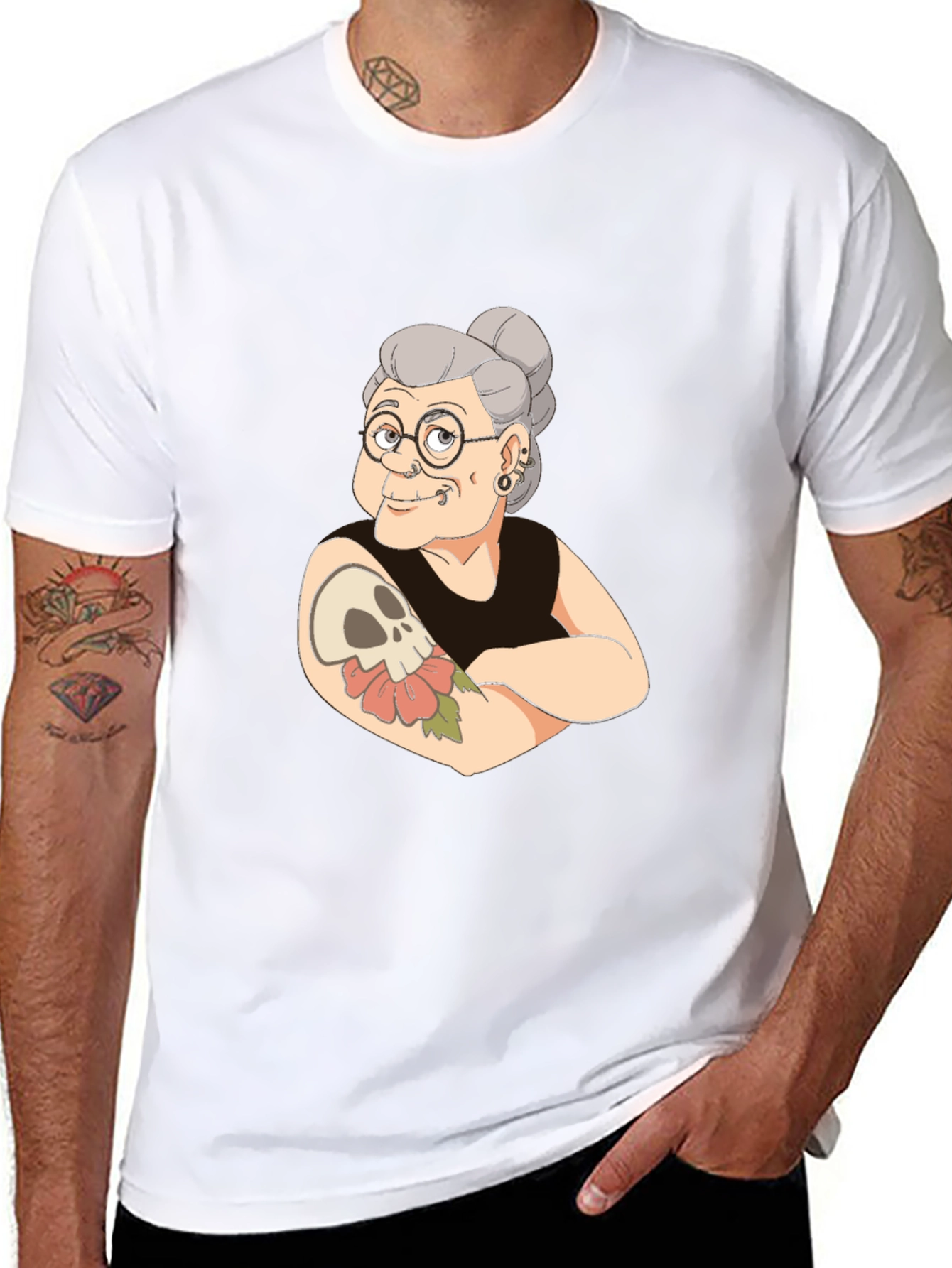 Tattooed Grandma Graphic Tee - Cool & Edgy!