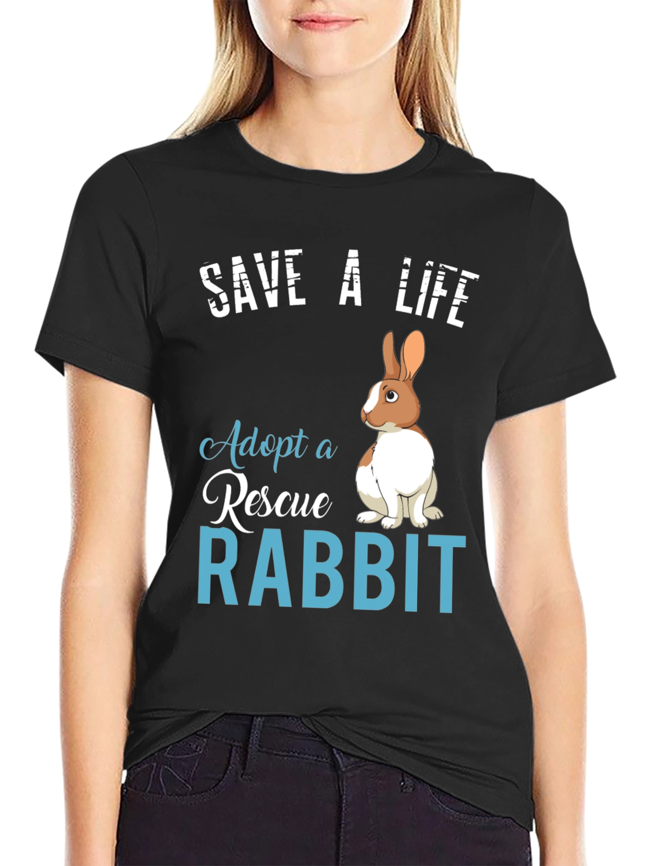 Save a Life Adopt a Rescue Rabbit T-Shirt