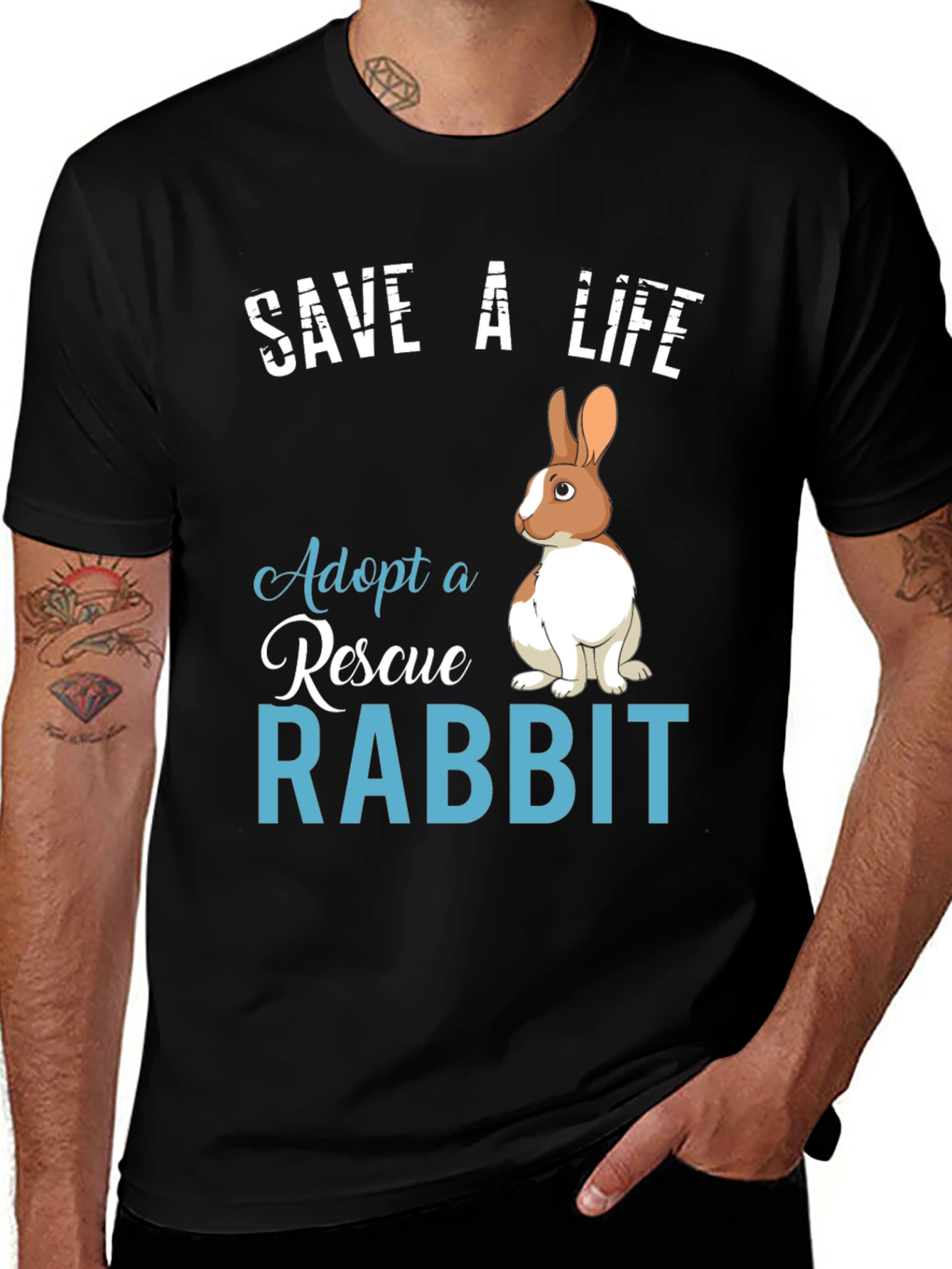 Save a Life Adopt a Rescue Rabbit T-Shirt