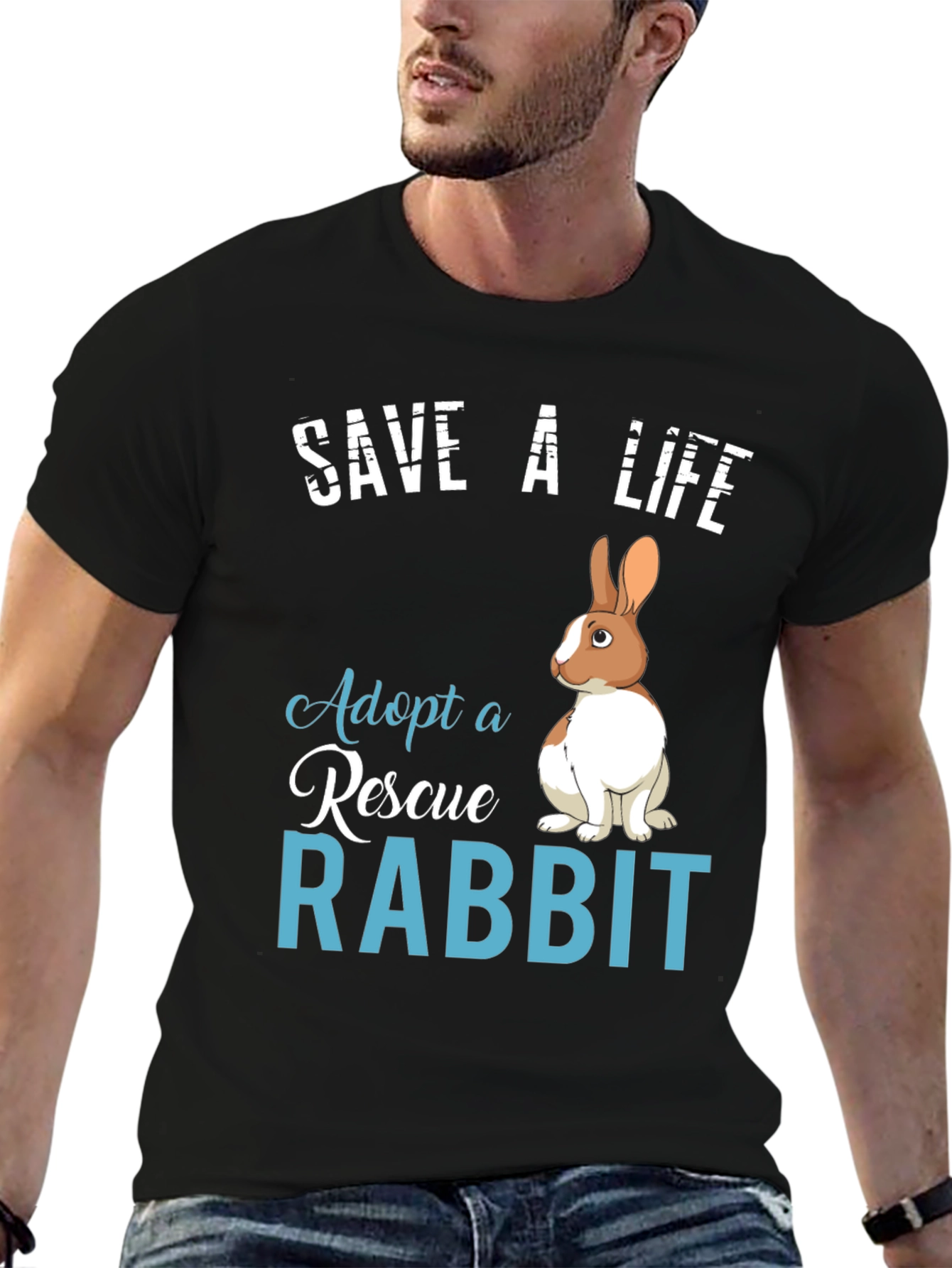 Save a Life Adopt a Rescue Rabbit T-Shirt
