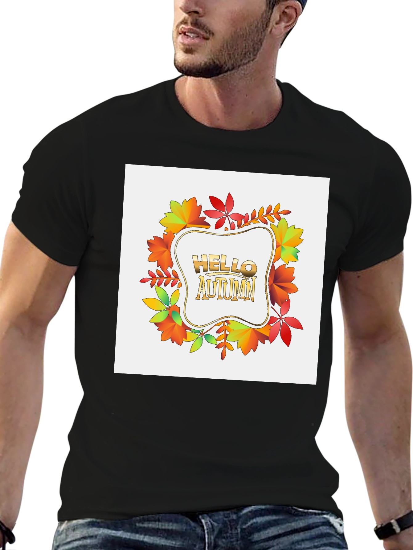 Hello Autumn Graphic Tee - Fall Season Shirt