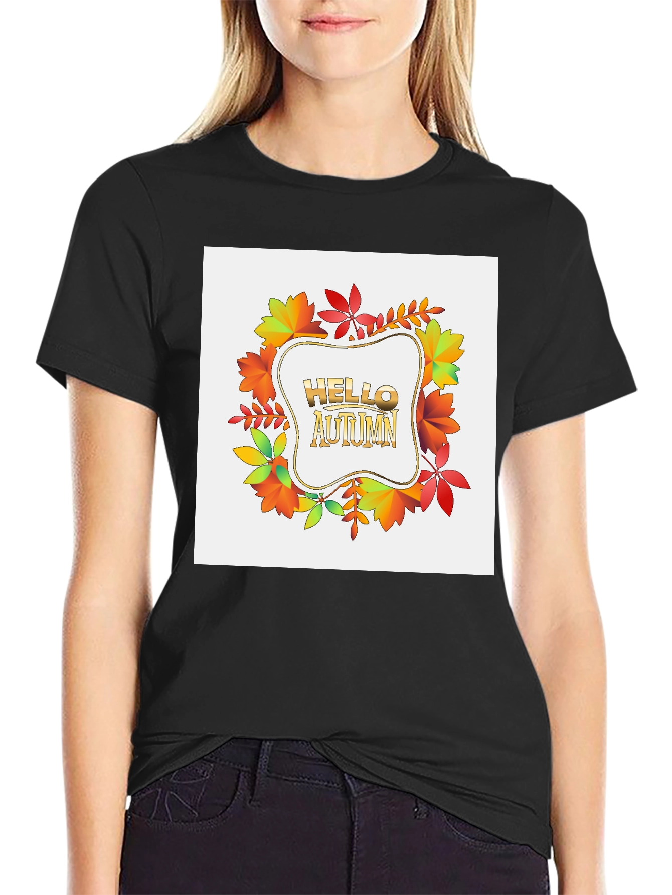 Hello Autumn Graphic Tee - Fall Season Shirt