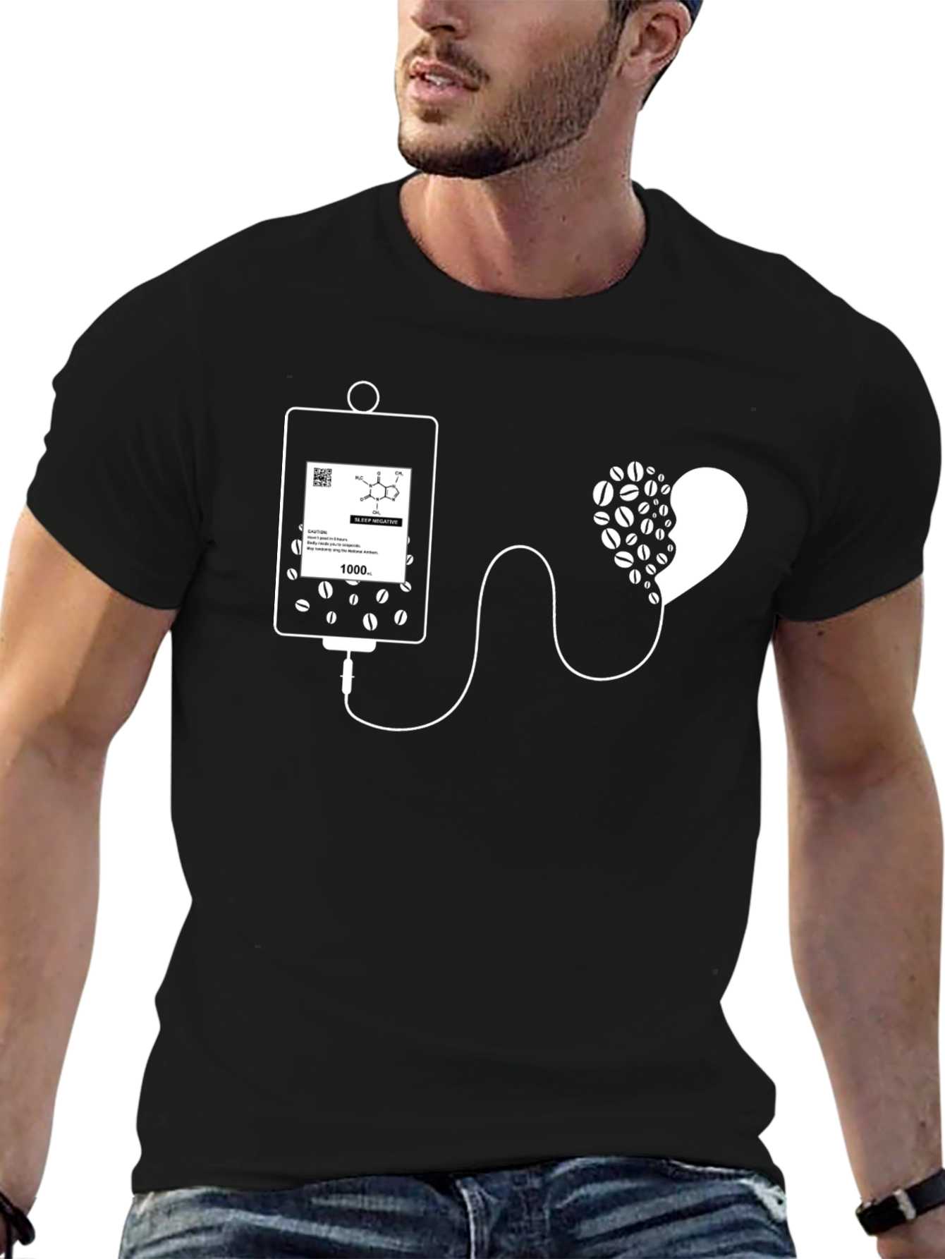 Coffee IV Drip T-Shirt - Caffeine Lover Tee