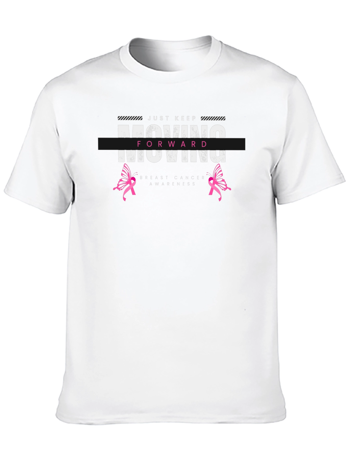 Moving Forward Breast Cancer Awareness Graphic T-Shirt