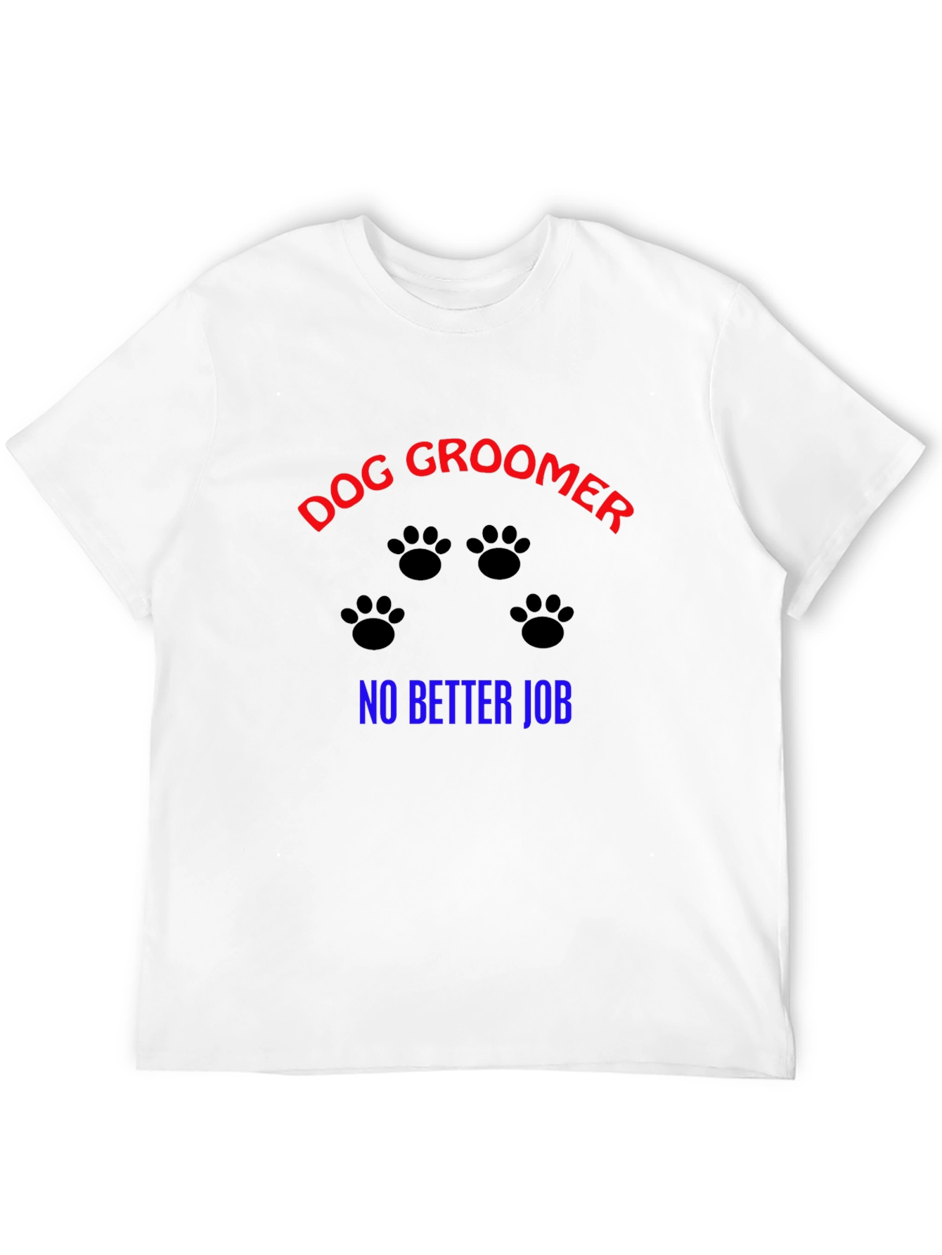 Dog Groomer T-Shirt - Paw Print Design