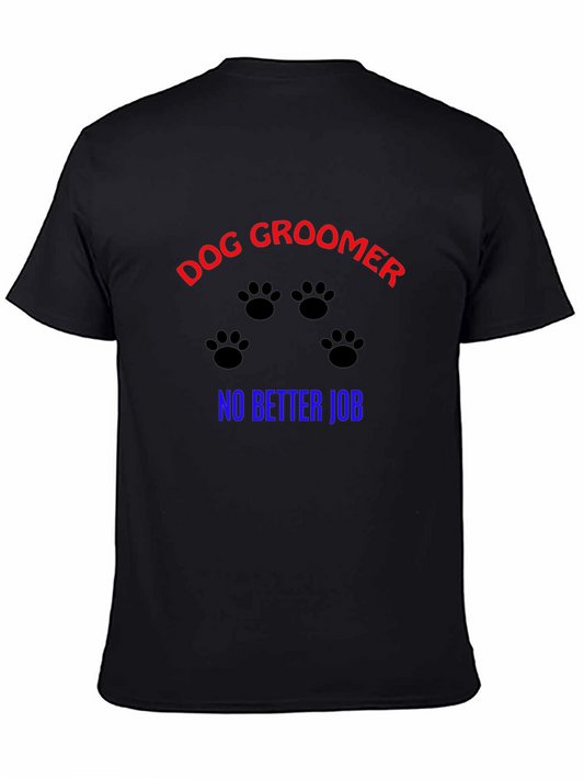 Dog Groomer T-Shirt - Paw Print Design