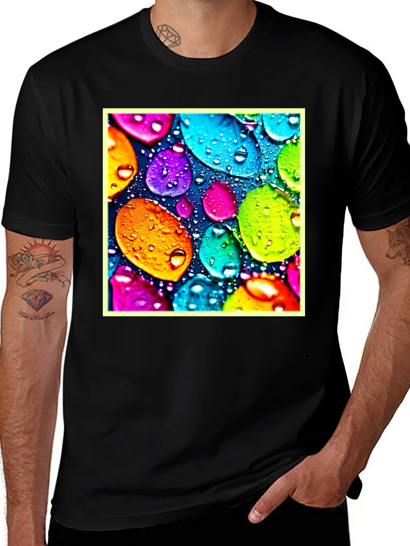 Vibrant Droplet Design Tee