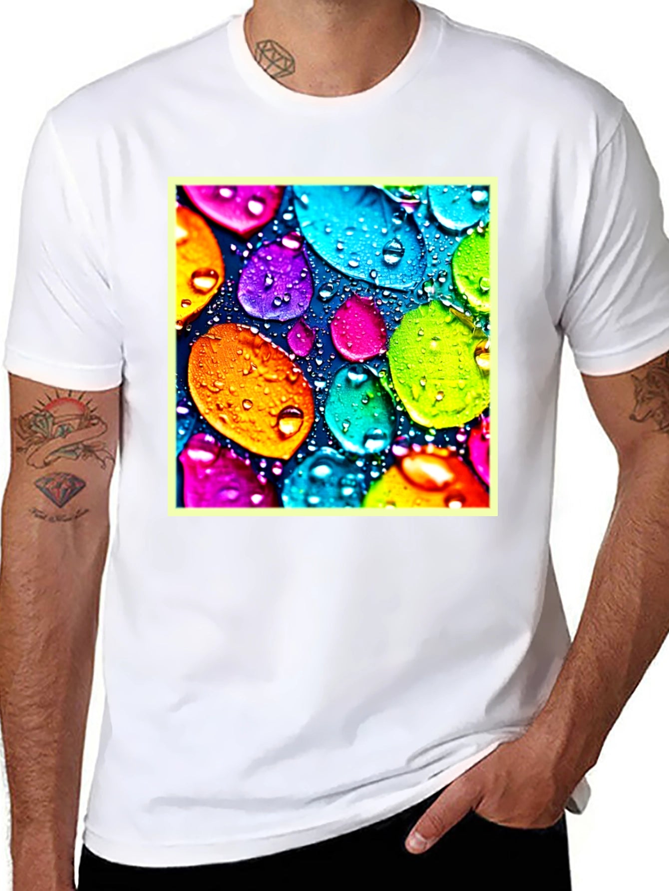 Vibrant Droplet Design Tee