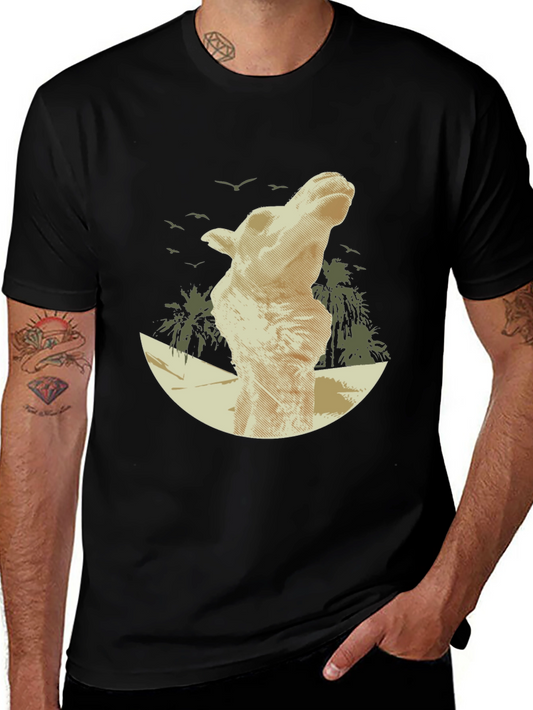 Desert Camel Graphic T-Shirt - Stylish Mens Tee