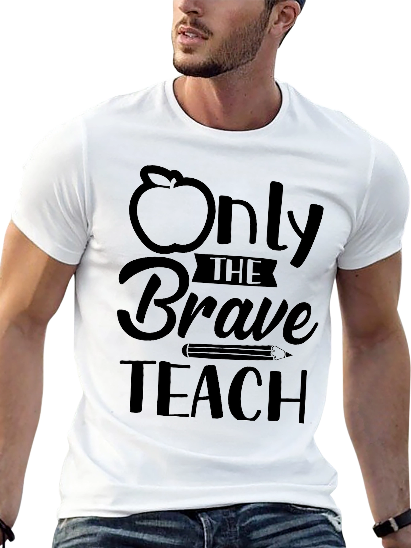 Only The Brave Teach Graphic Tee - Teacher Appreciation