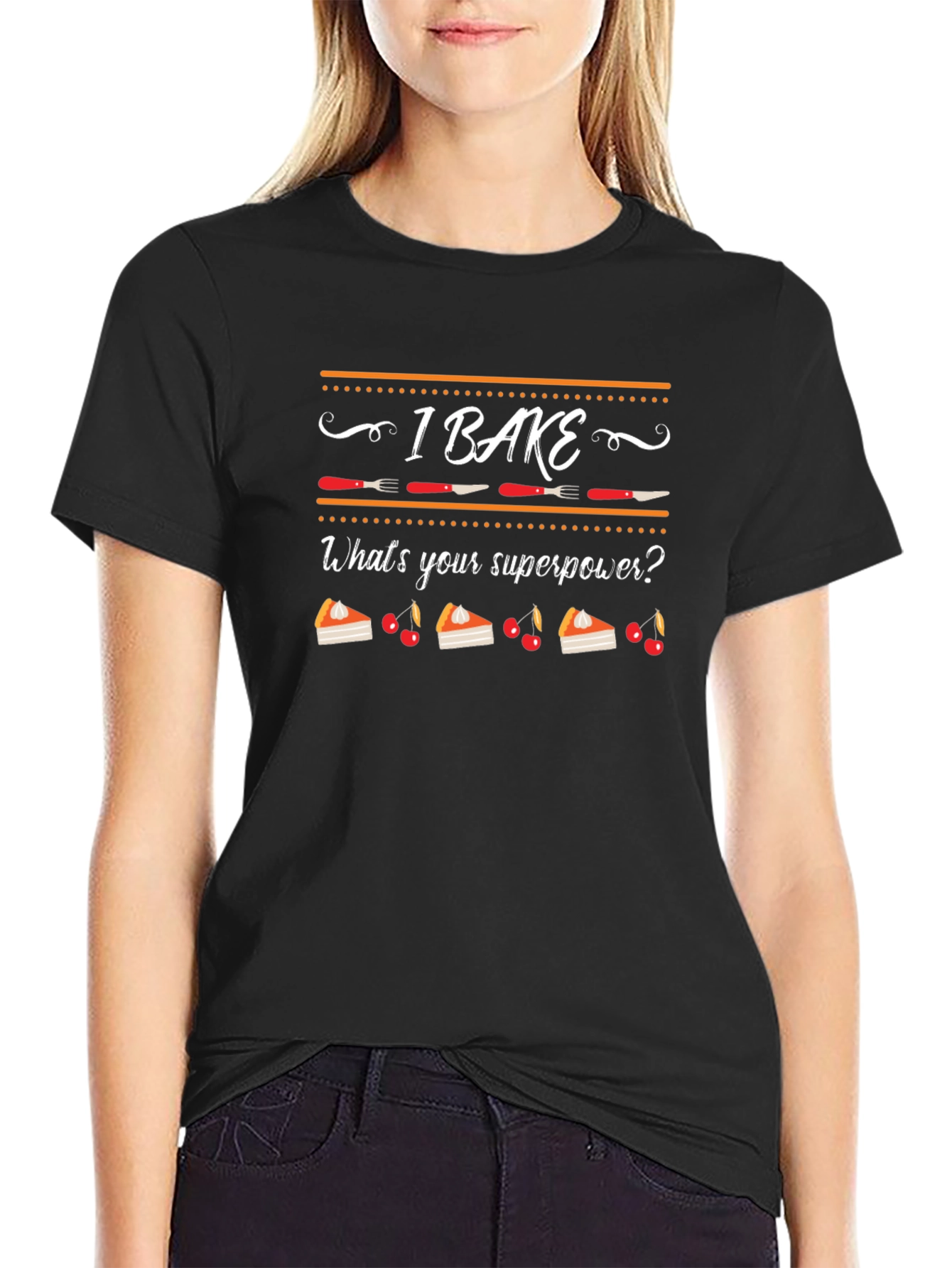 I Bake Whats Your Superpower Funny Baking T-Shirt