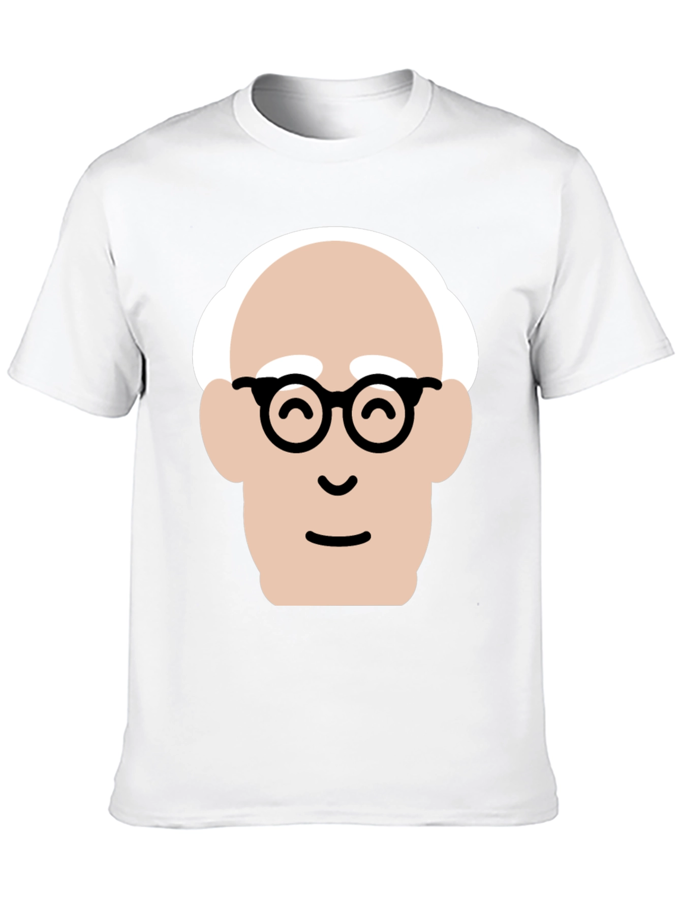 Funny Cartoon Face Black T-Shirt