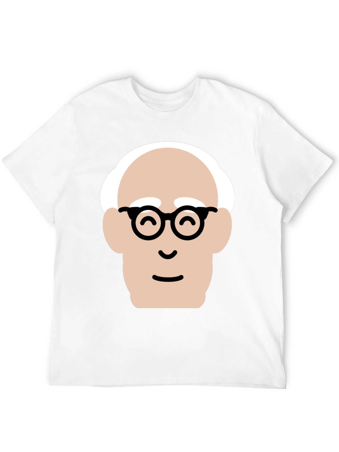 Funny Cartoon Face Black T-Shirt