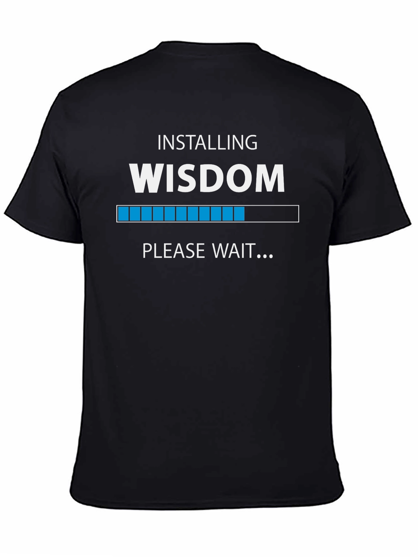 Installing Wisdom Graphic Tee - Black Cotton T-Shirt