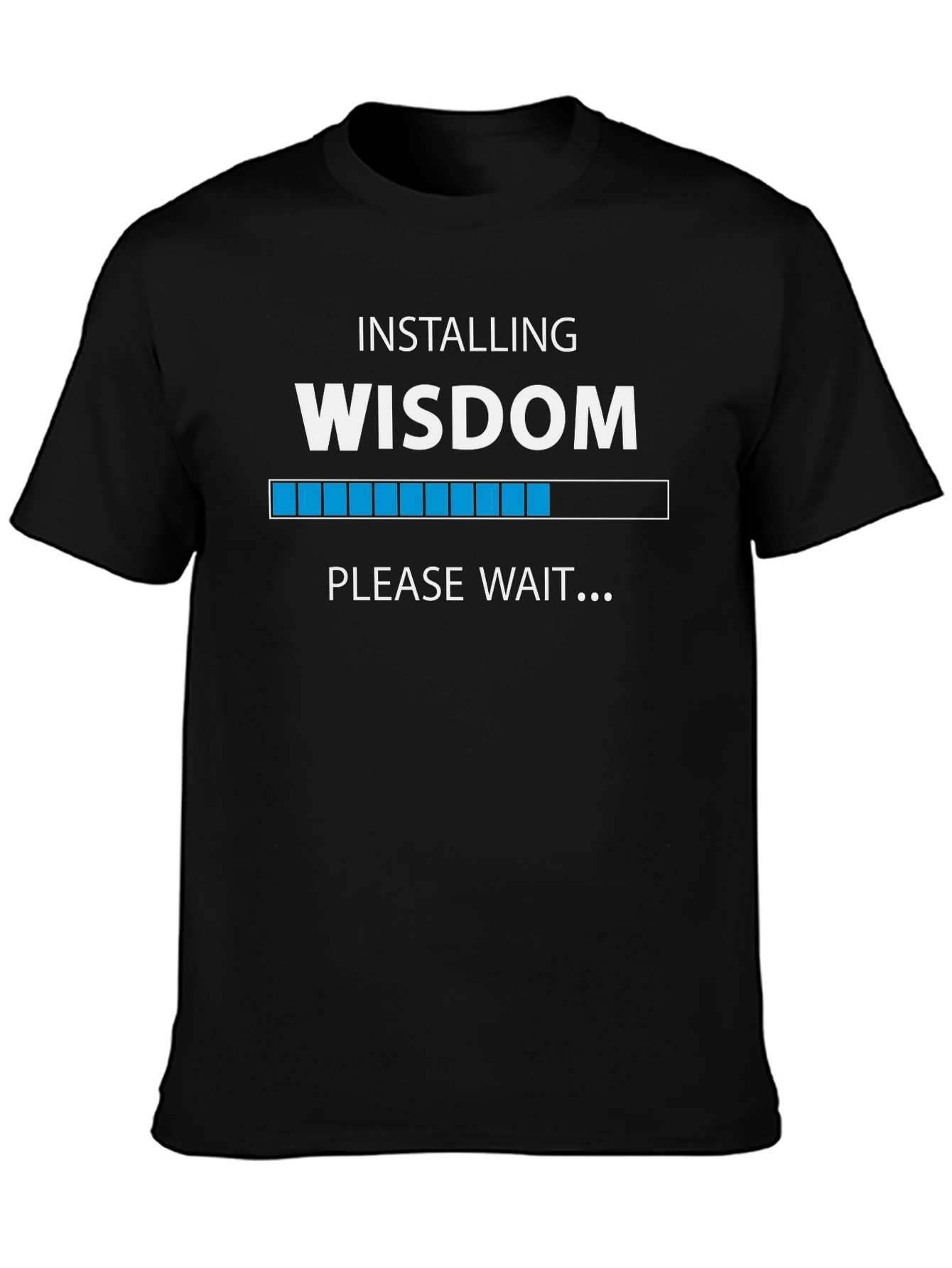 Installing Wisdom Graphic Tee - Black Cotton T-Shirt