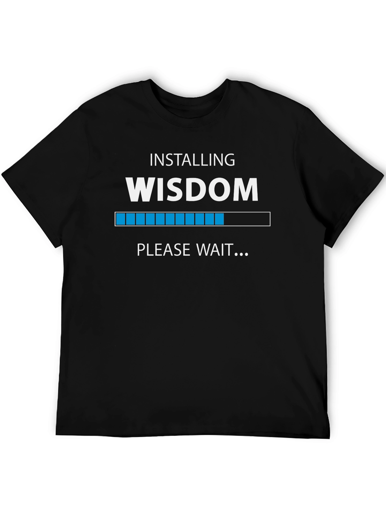Installing Wisdom Graphic Tee - Black Cotton T-Shirt