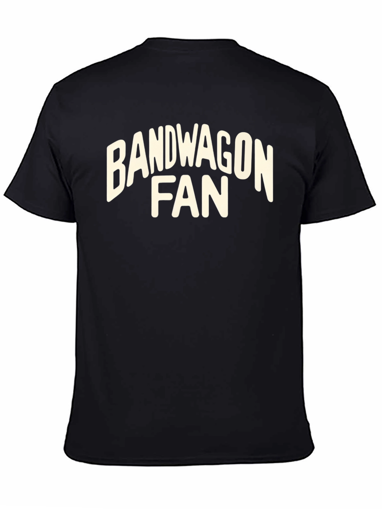 Bandwagon Fan Black Crew Neck T-Shirt