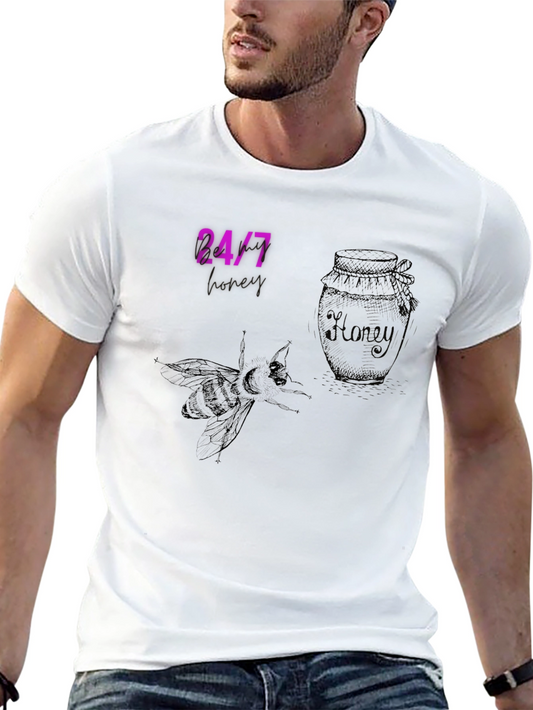 Bee & Honey Black Graphic Tee