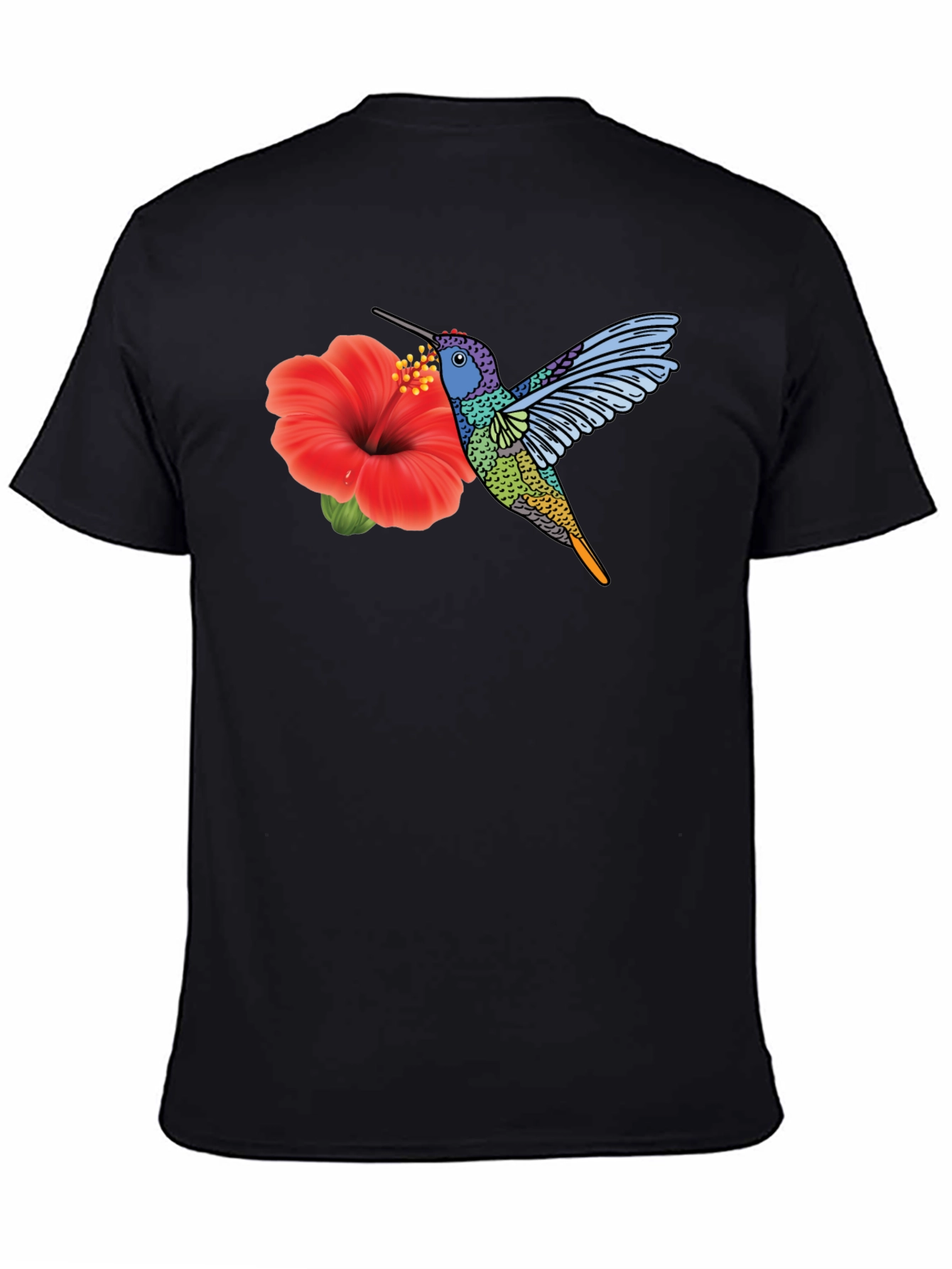 Hummingbird & Hibiscus Graphic T-Shirt