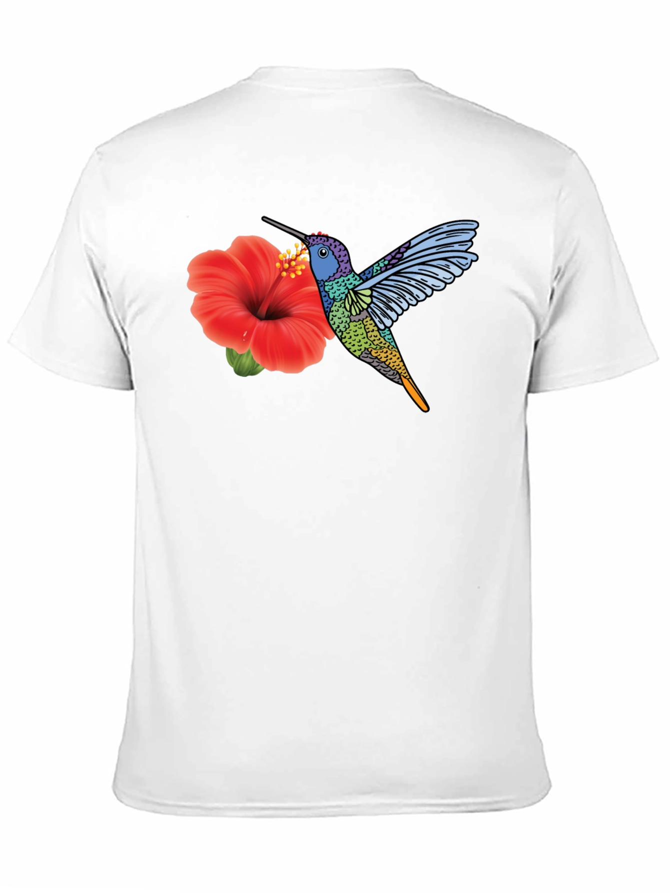 Hummingbird & Hibiscus Graphic T-Shirt