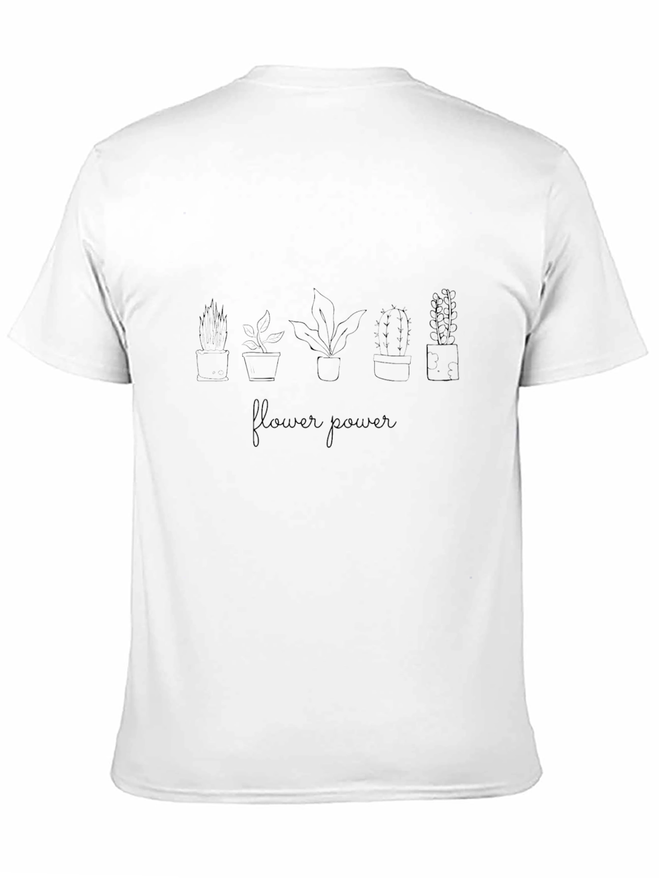 Flower Power Graphic Print Black T-Shirt