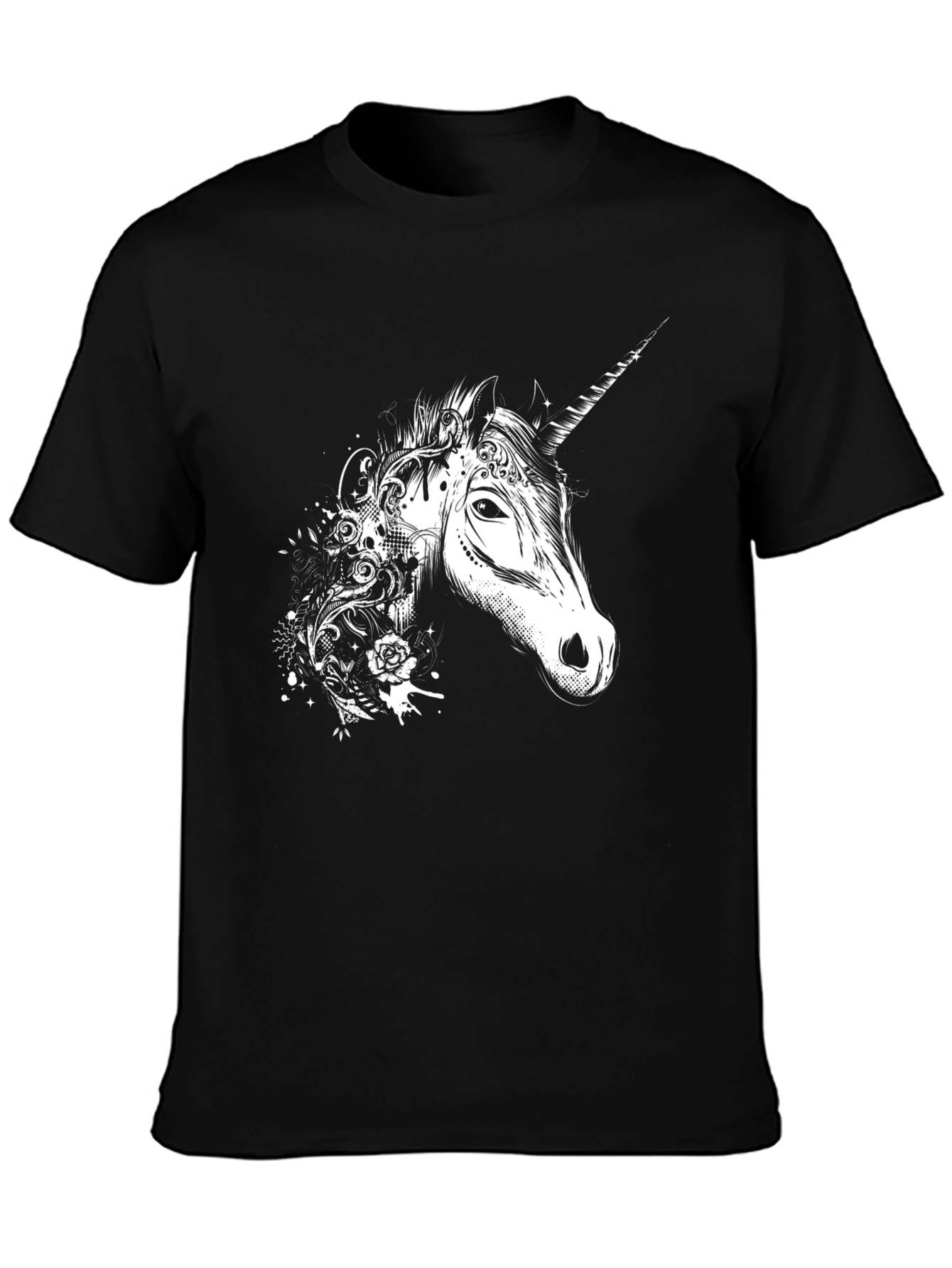 Unicorn Graphic Tee - Black