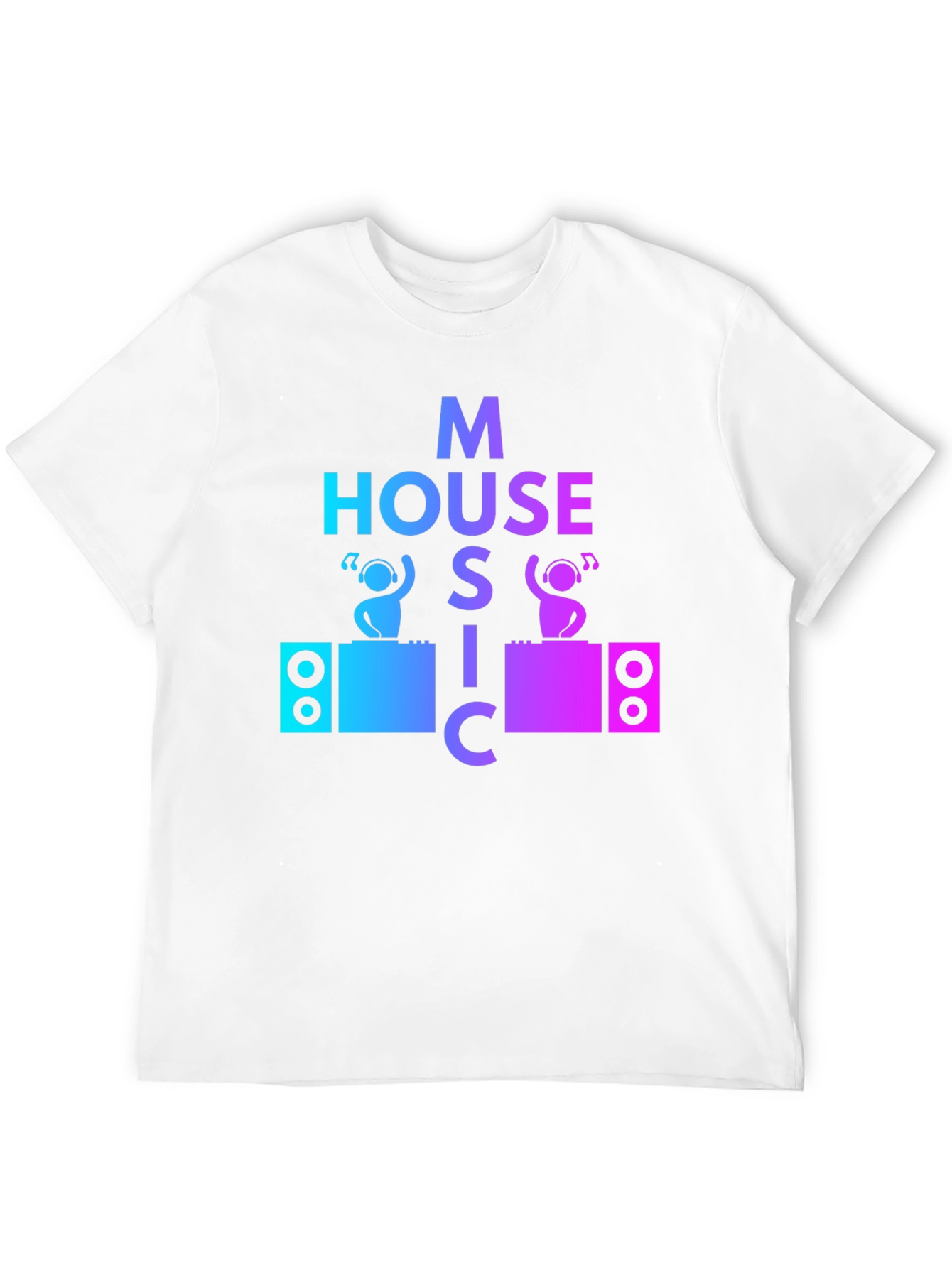 House Music DJ Graphic Tee - Mens Black T-Shirt