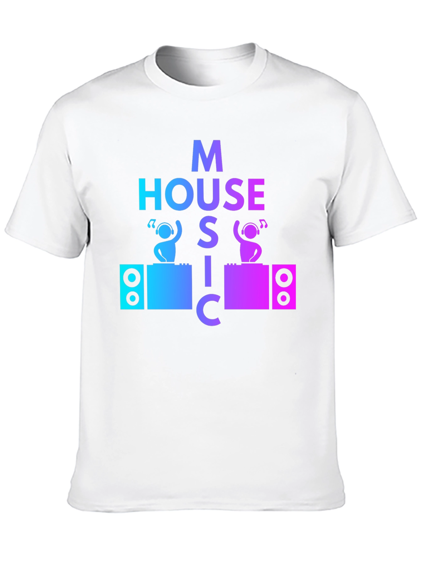 House Music DJ Graphic Tee - Mens Black T-Shirt