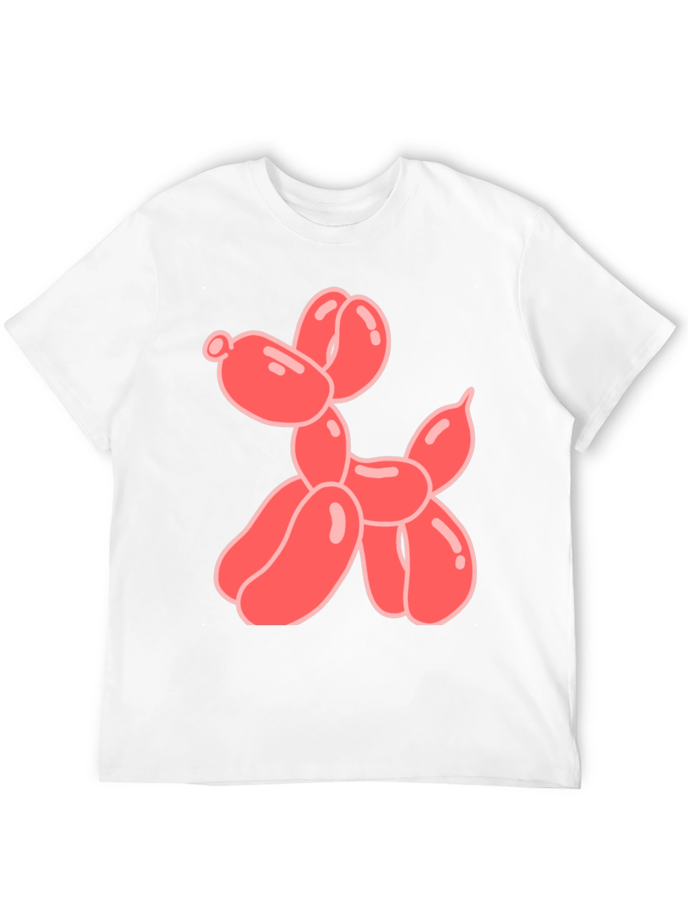 Black T-Shirt with Balloon Dog Graphic