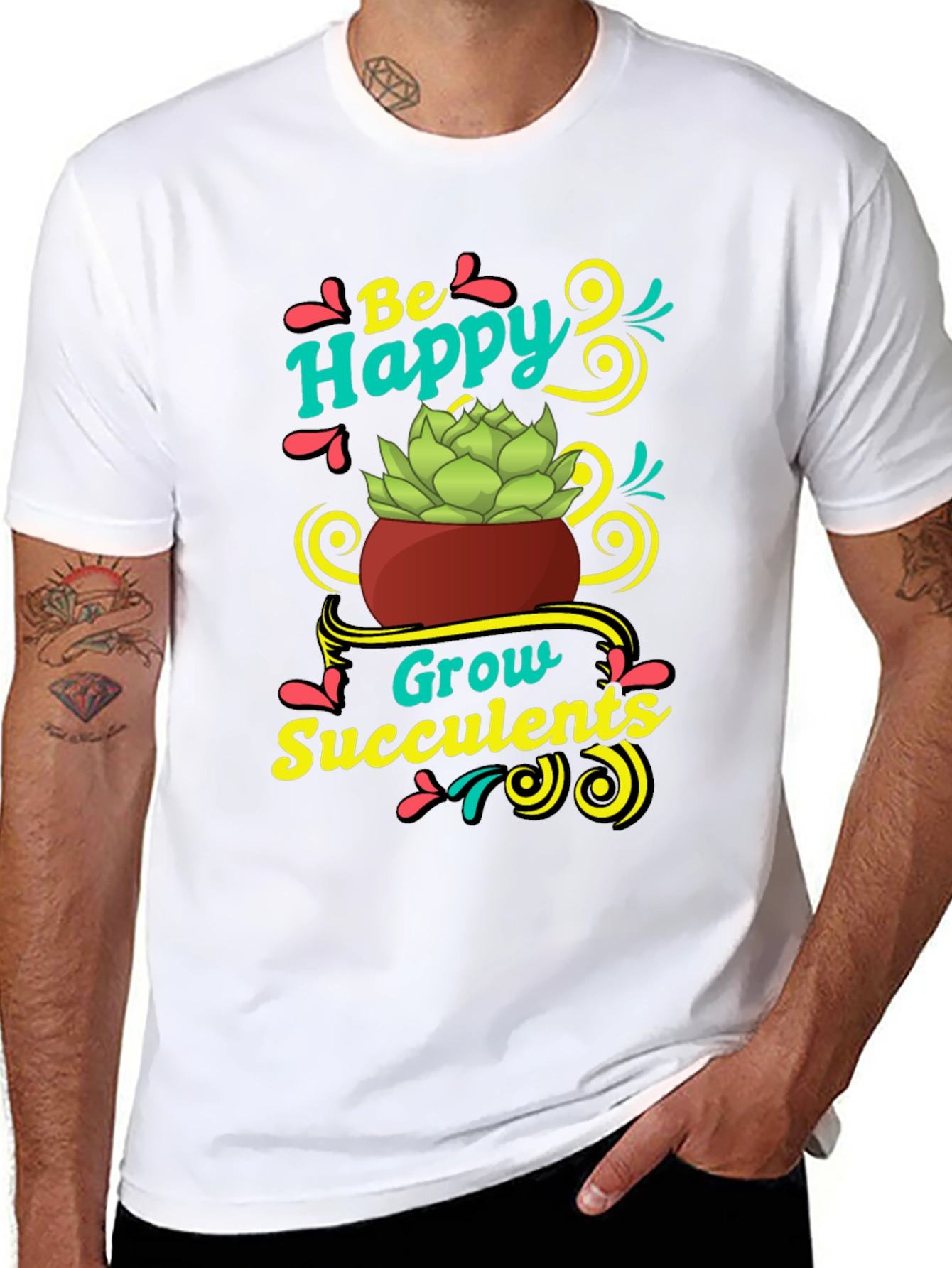 Be Happy Grow Succulents T-Shirt