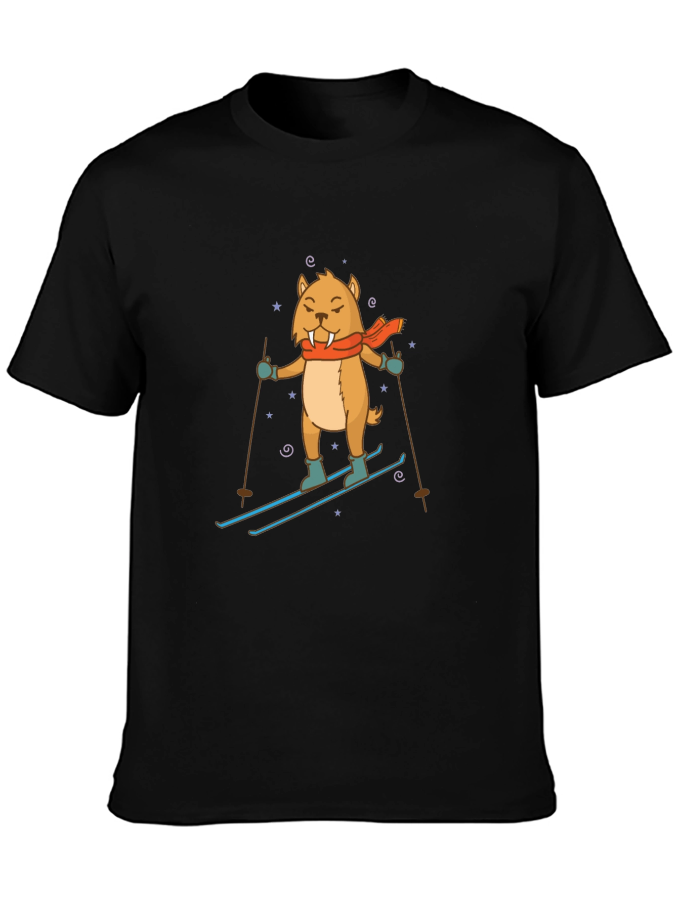 Skiing Walrus Graphic Tee