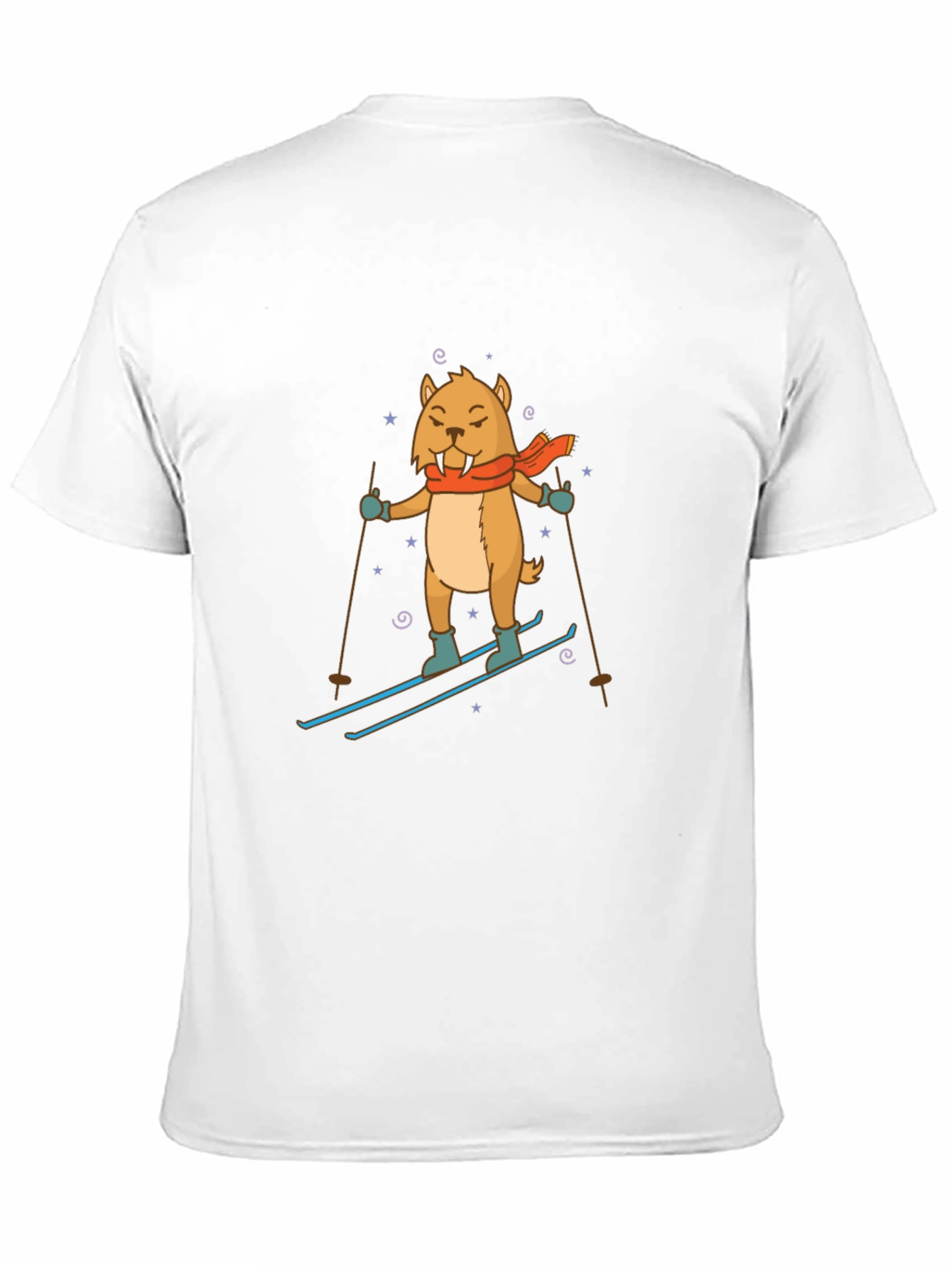 Skiing Walrus Graphic Tee
