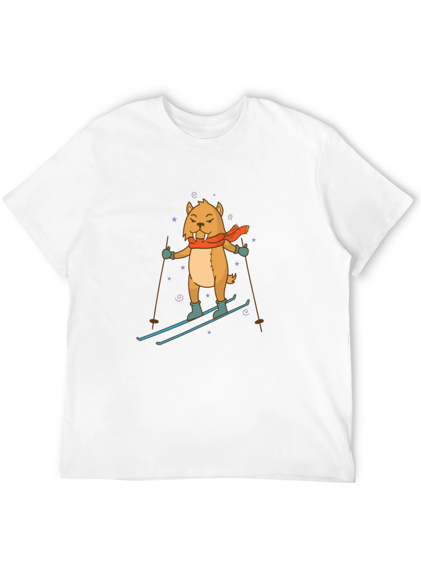 Skiing Walrus Graphic Tee