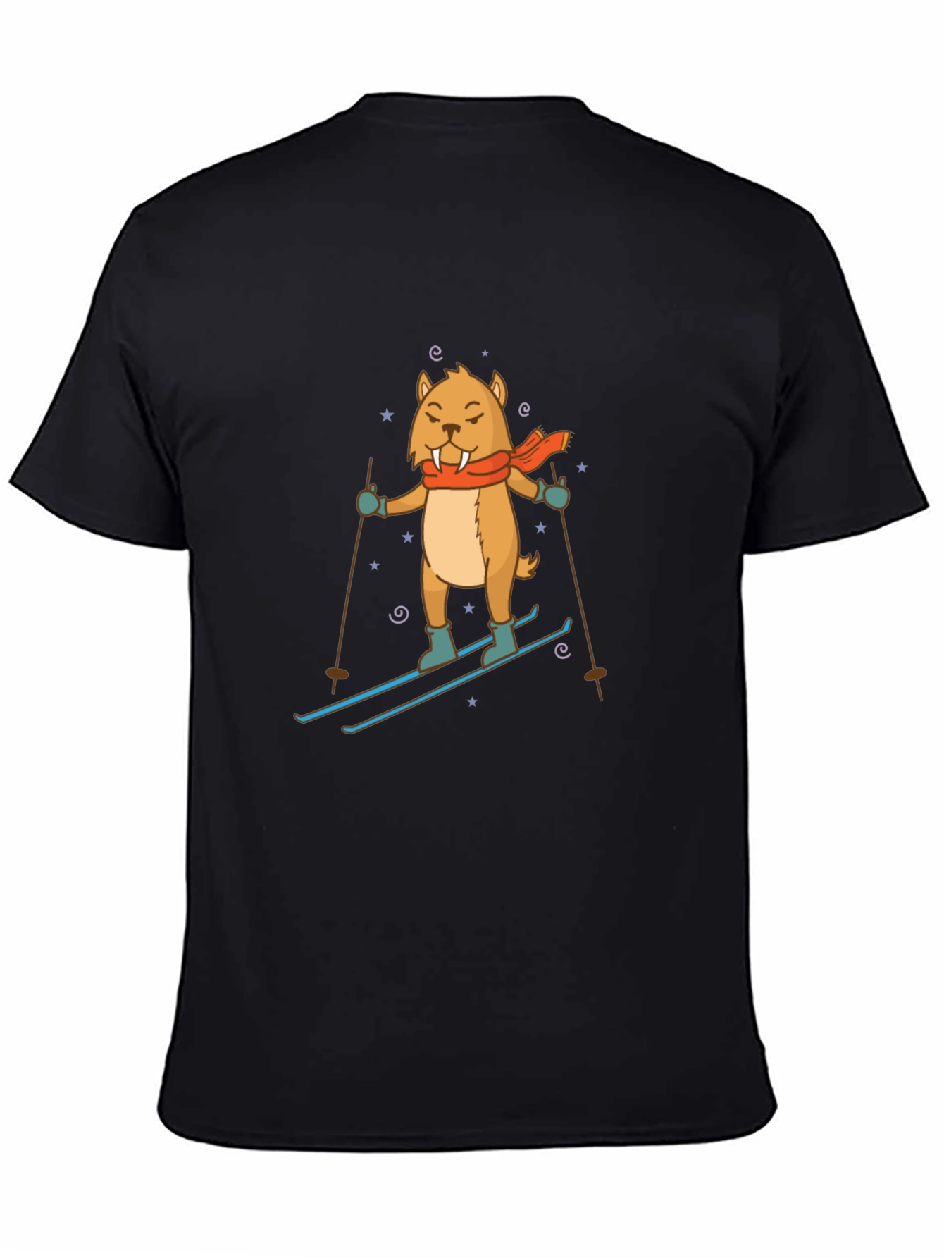 Skiing Walrus Graphic Tee