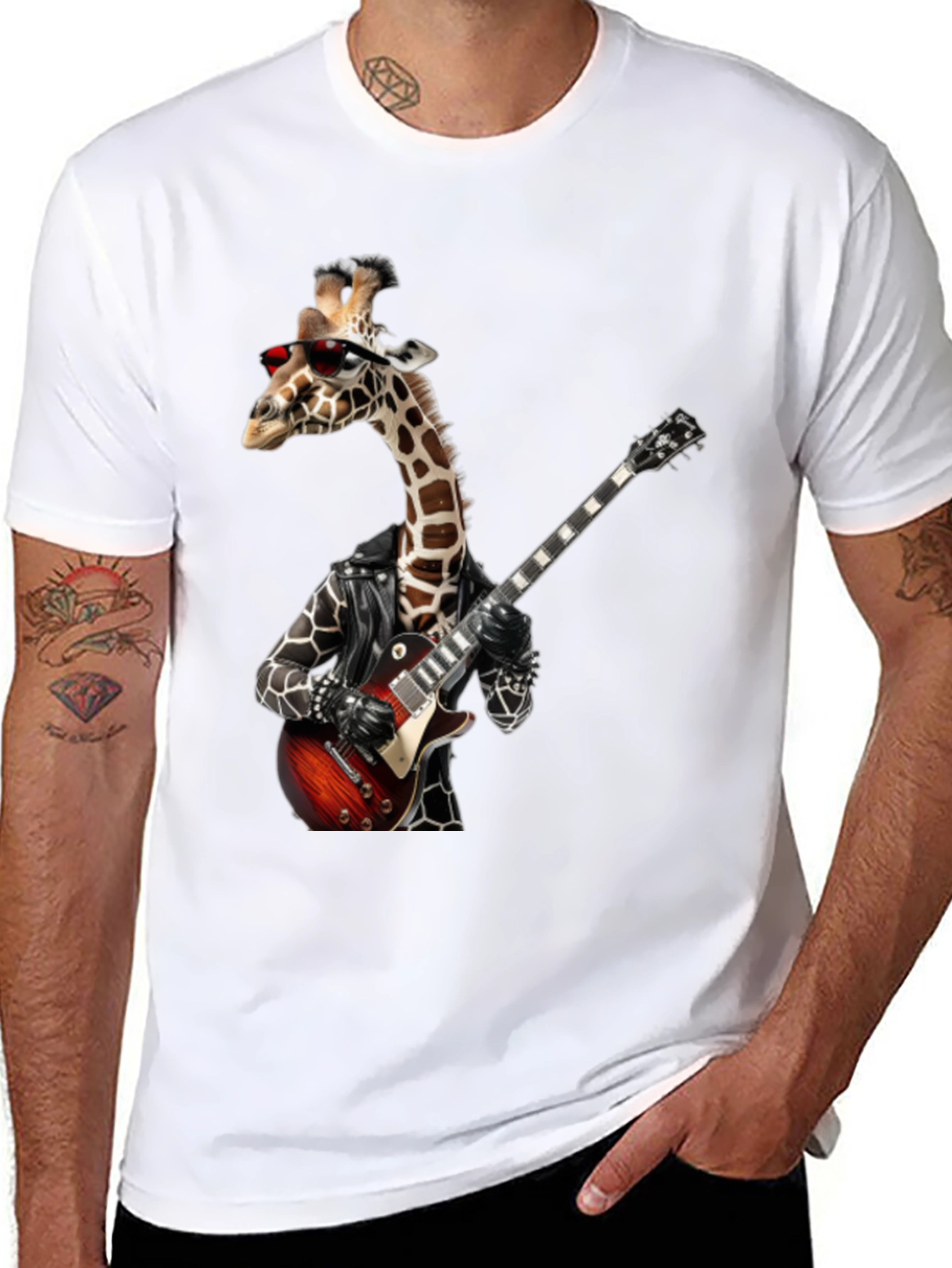 Giraffe Rocker Graphic Tee - Black