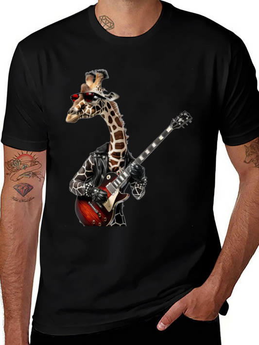 Giraffe Rocker Graphic Tee - Black