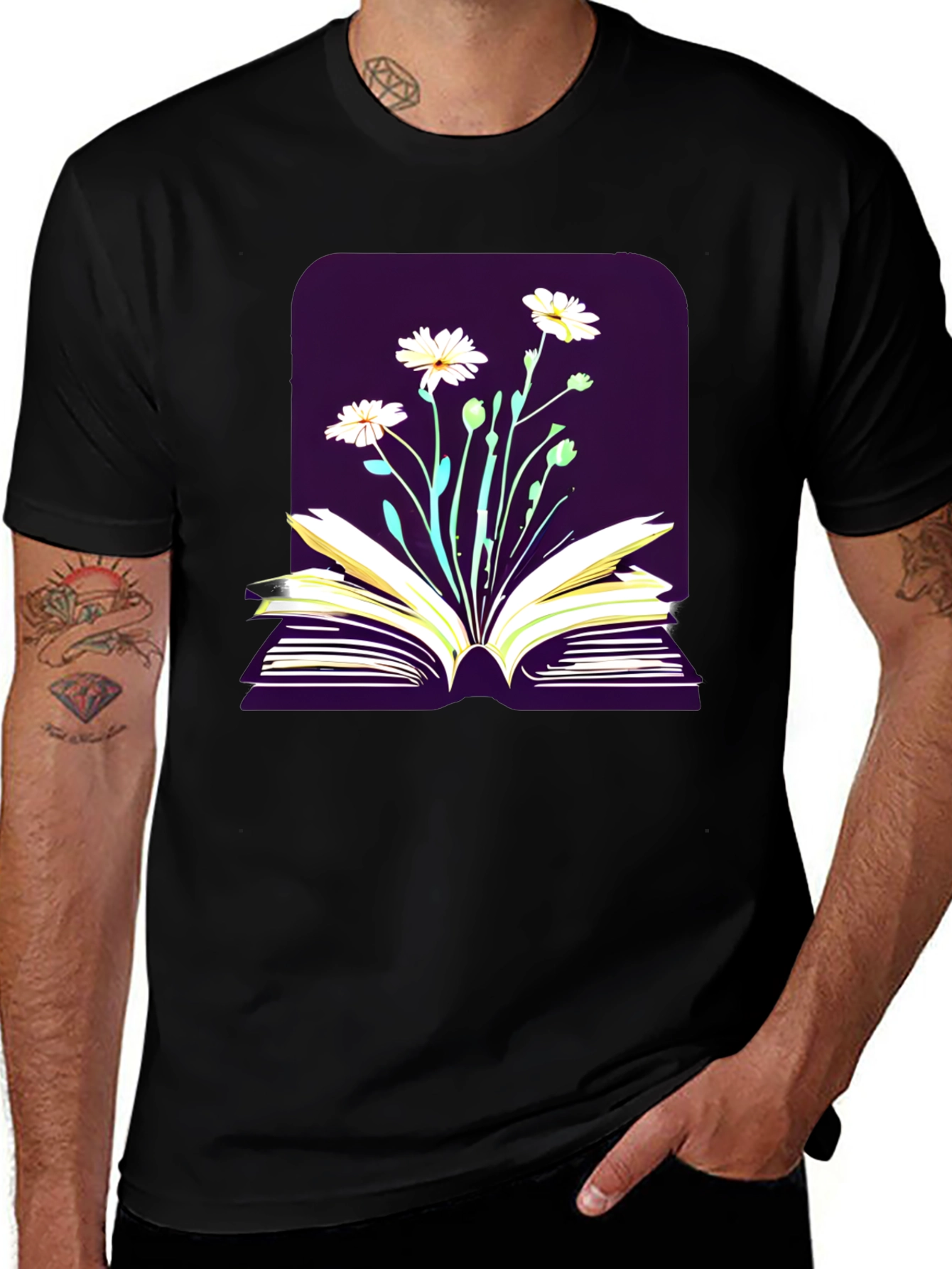 Floral Book T-Shirt - Readers Delight!