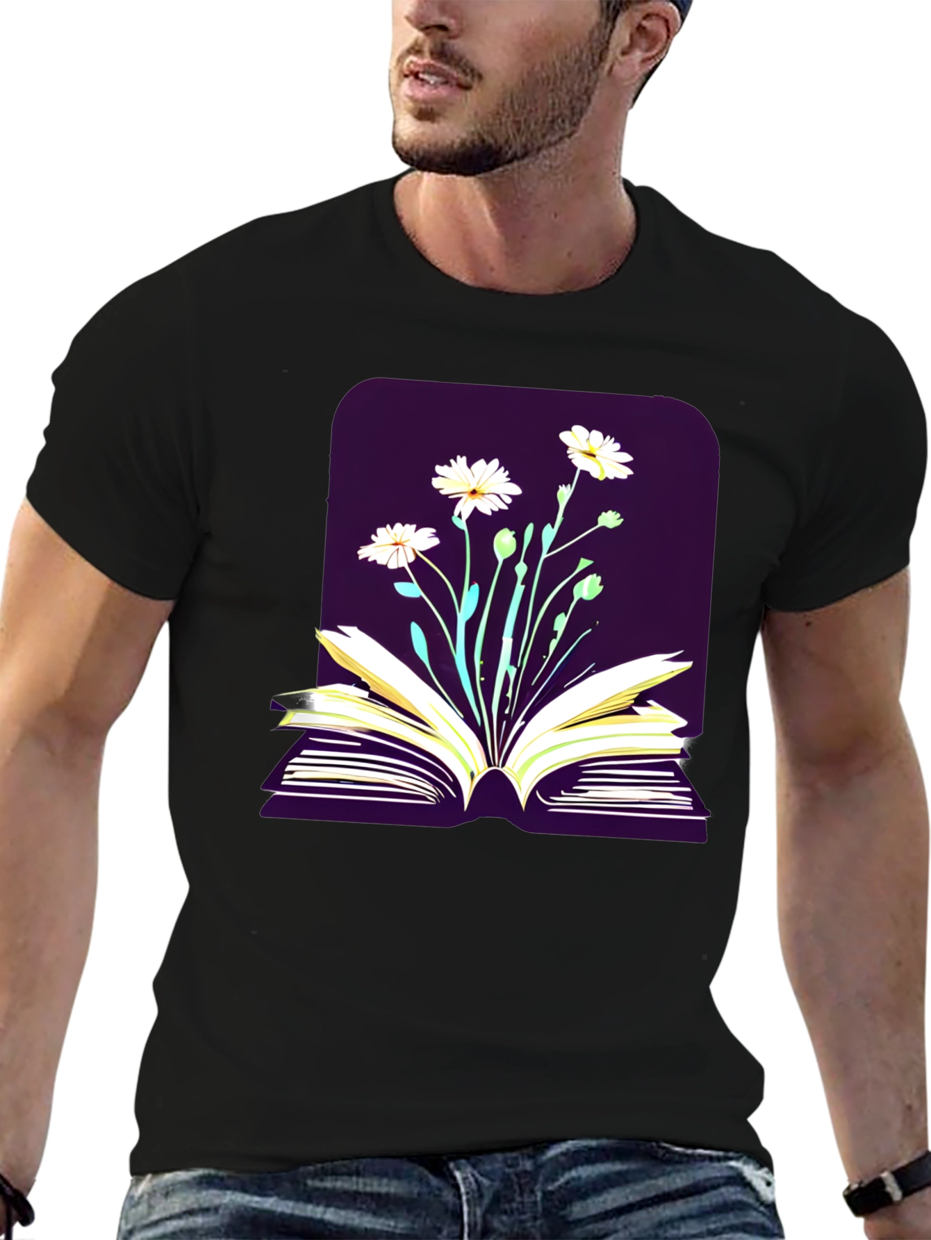 Floral Book T-Shirt - Readers Delight!