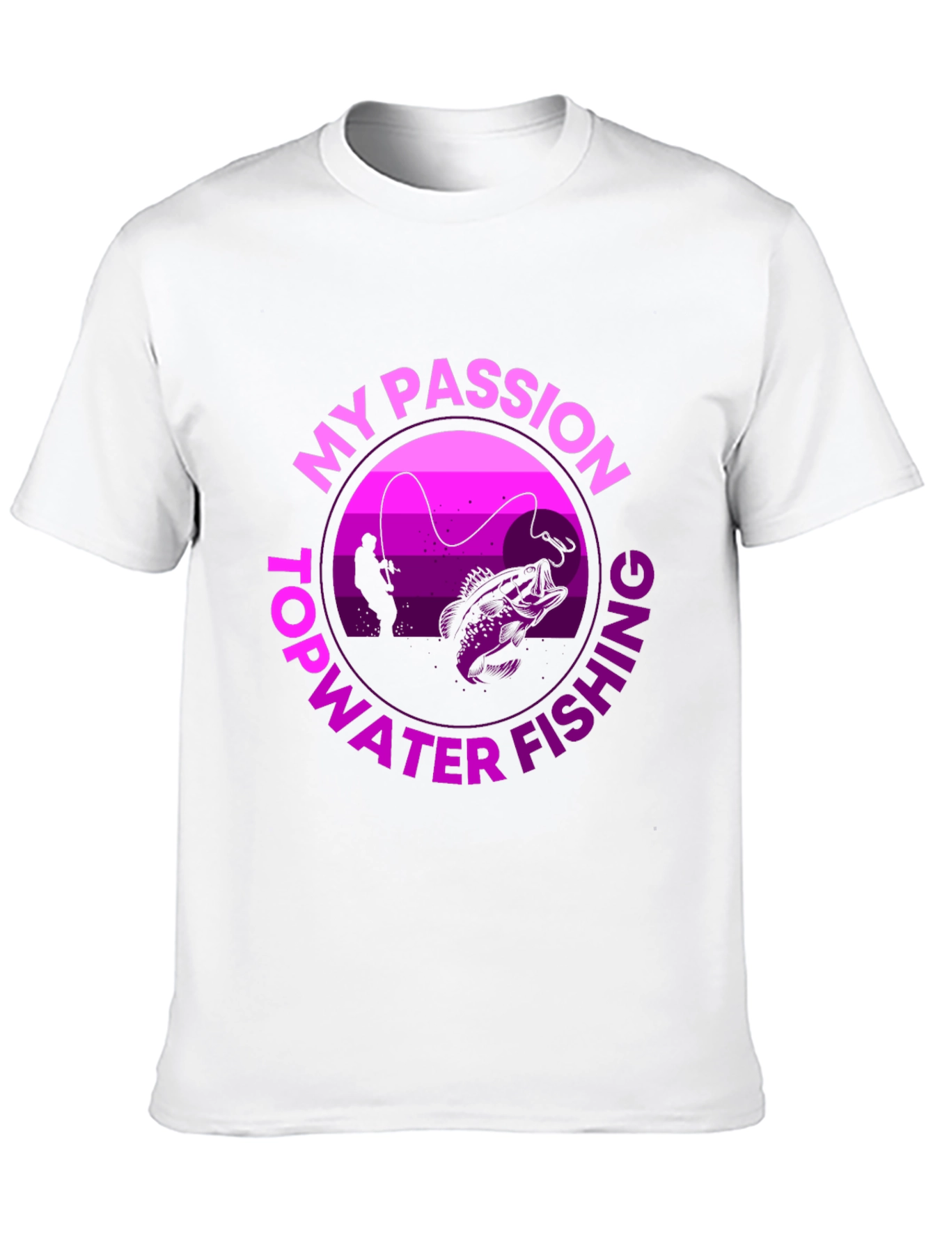 Fishing Passion Graphic Tee - Black