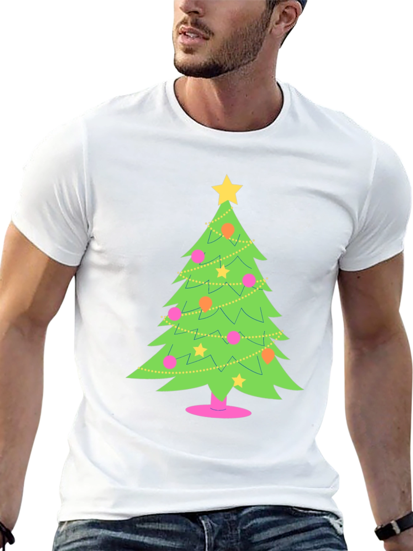 Festive Christmas Tree Graphic Tee