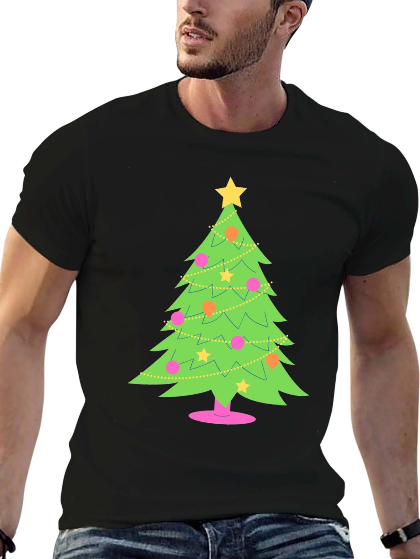 Festive Christmas Tree Graphic Tee