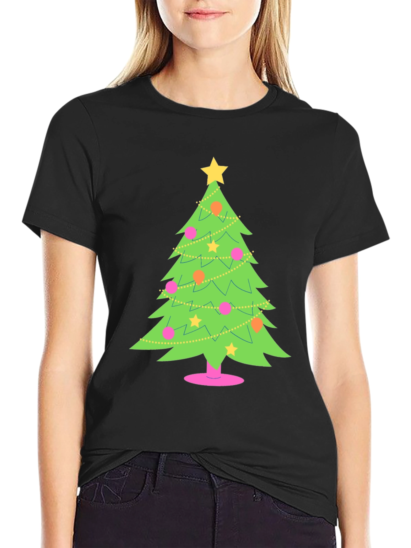 Festive Christmas Tree Graphic Tee