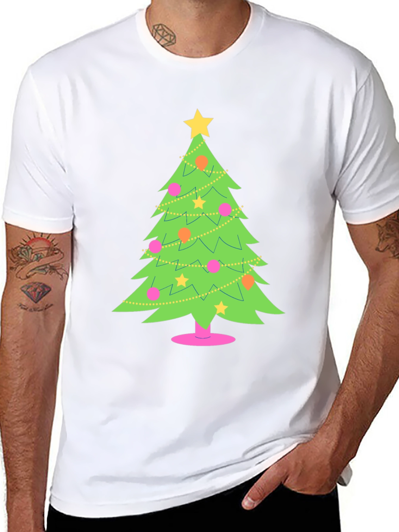 Festive Christmas Tree Graphic Tee