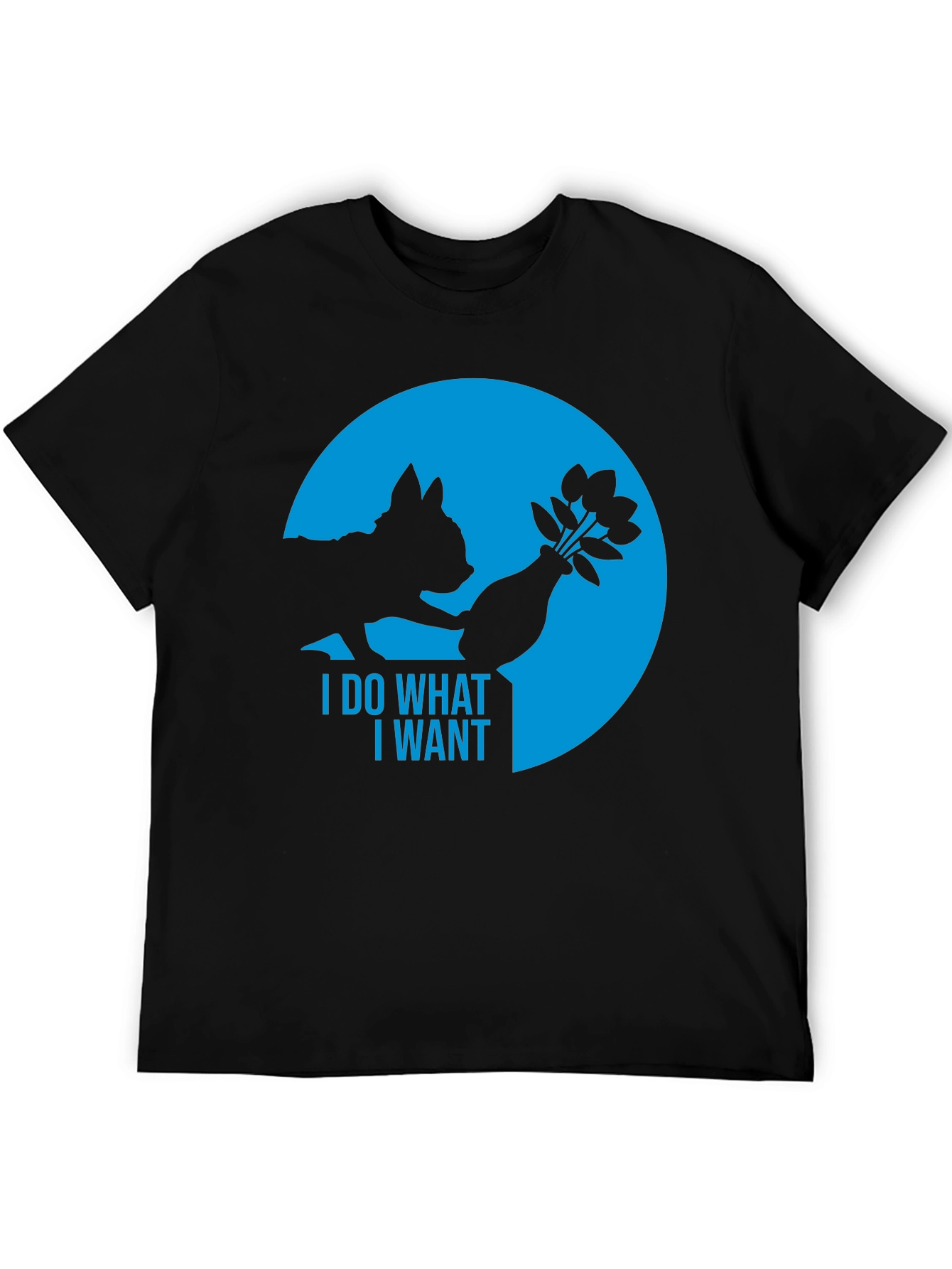 I Do What I Want Cat T-Shirt - Black