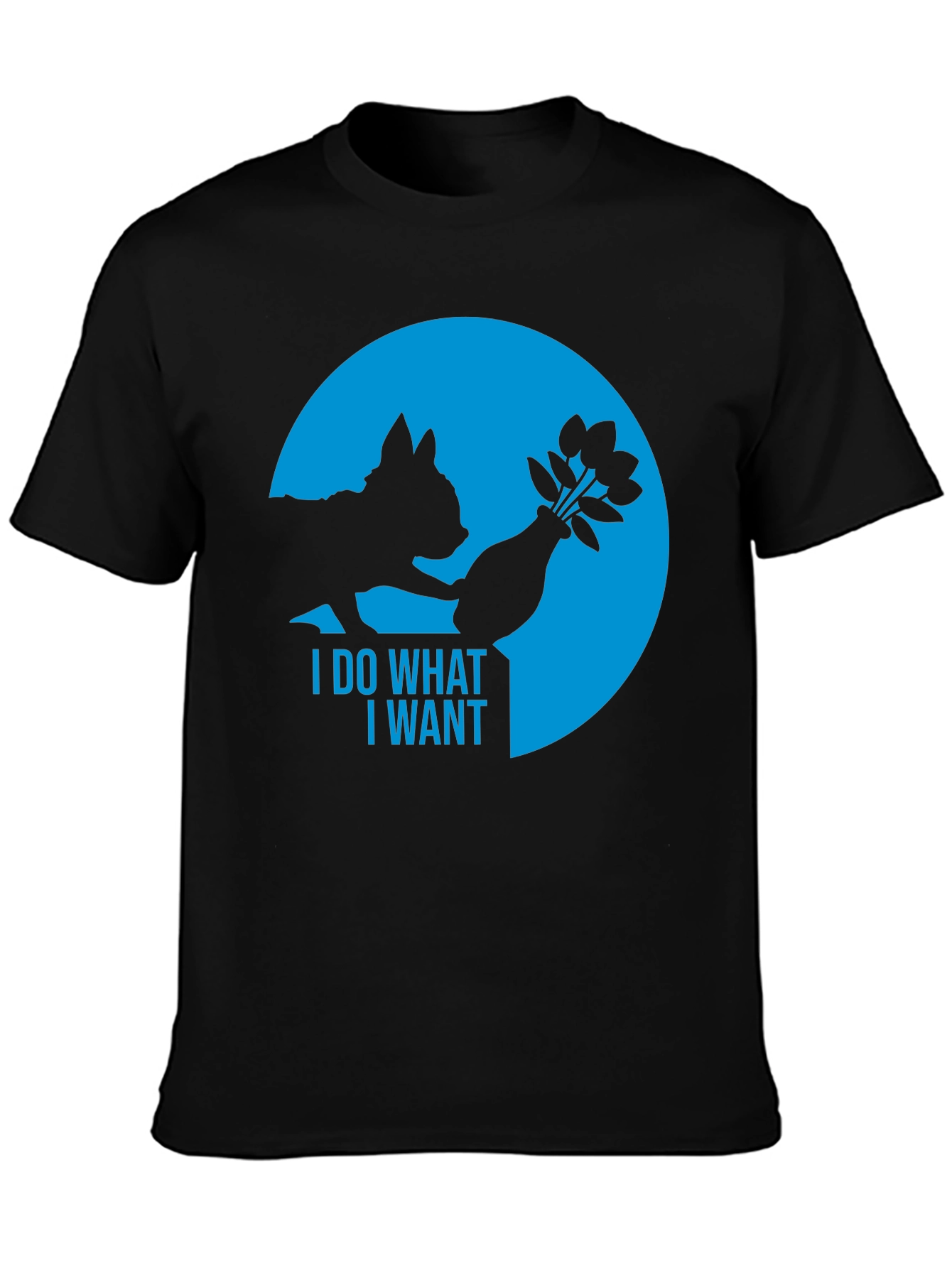 I Do What I Want Cat T-Shirt - Black