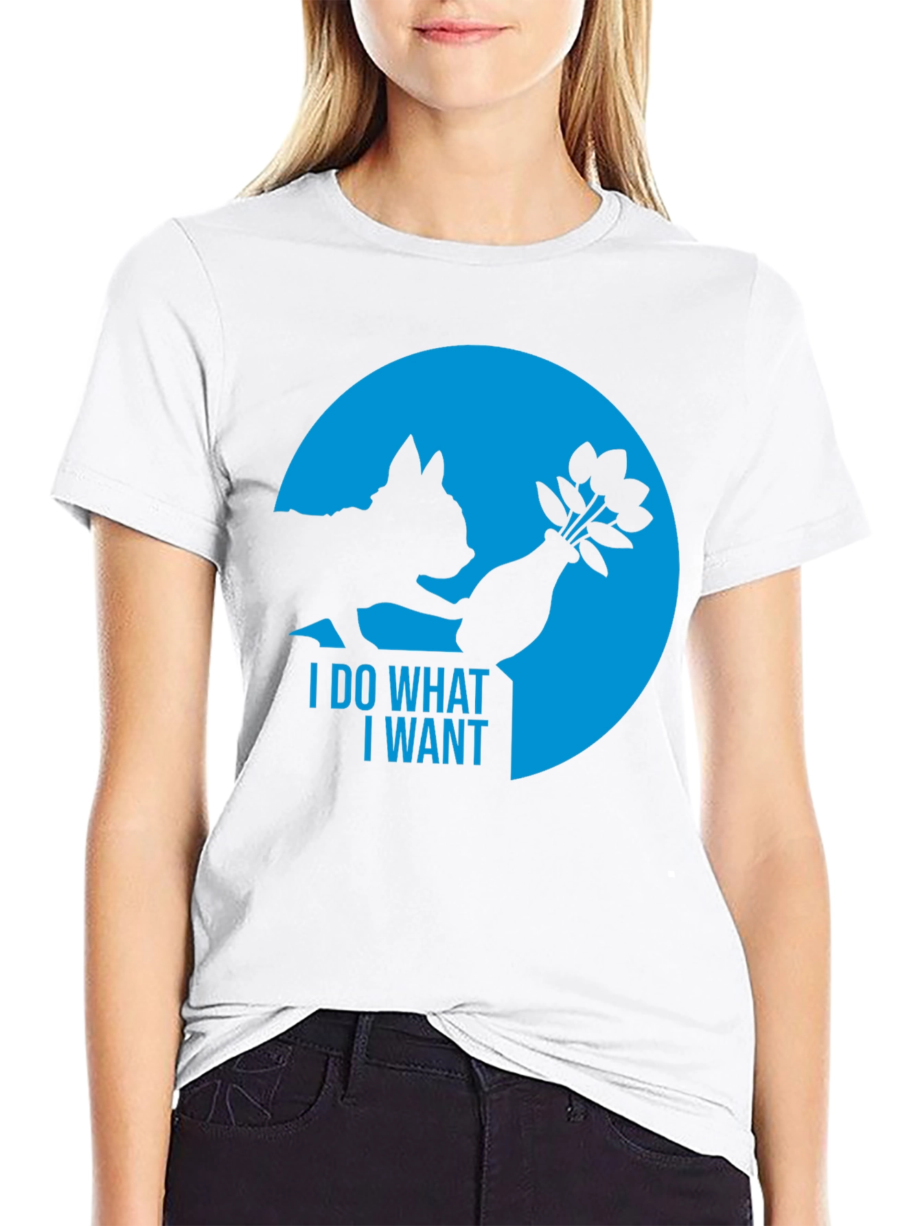 I Do What I Want Cat T-Shirt - Black