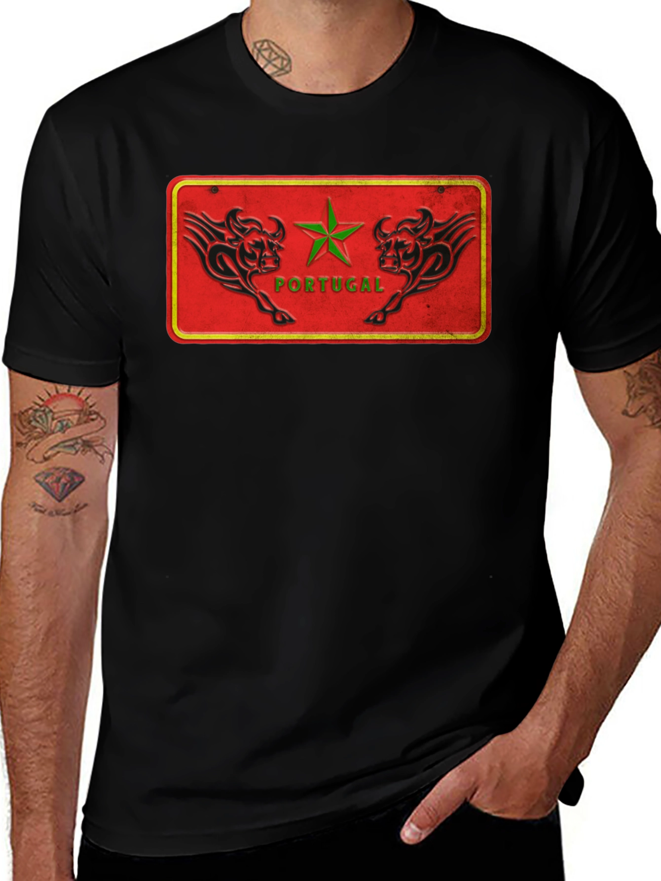 Portugal Bulls Graphic Tee - Cool Design Shirt