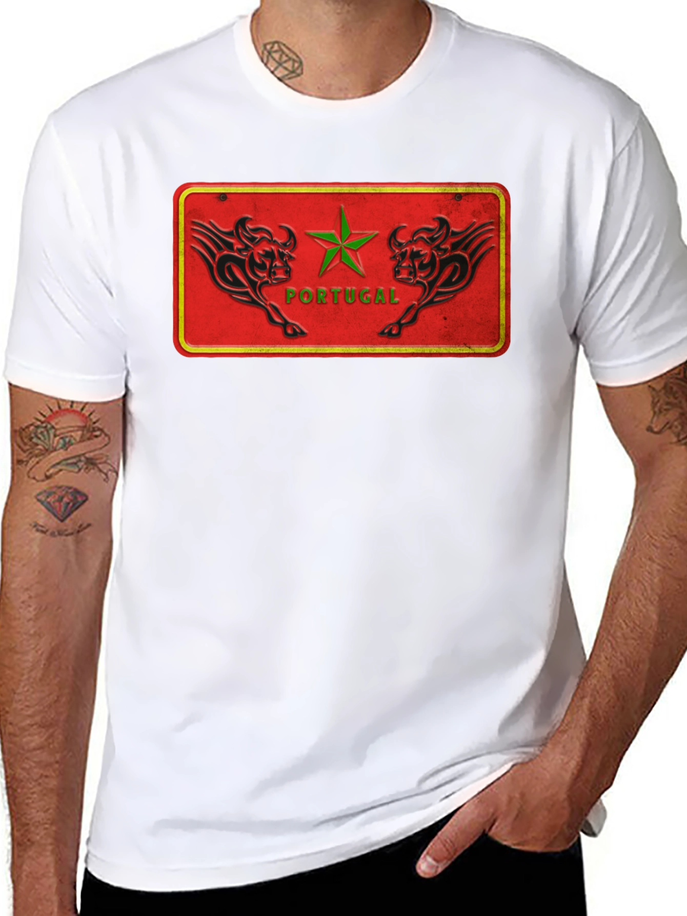 Portugal Bulls Graphic Tee - Cool Design Shirt